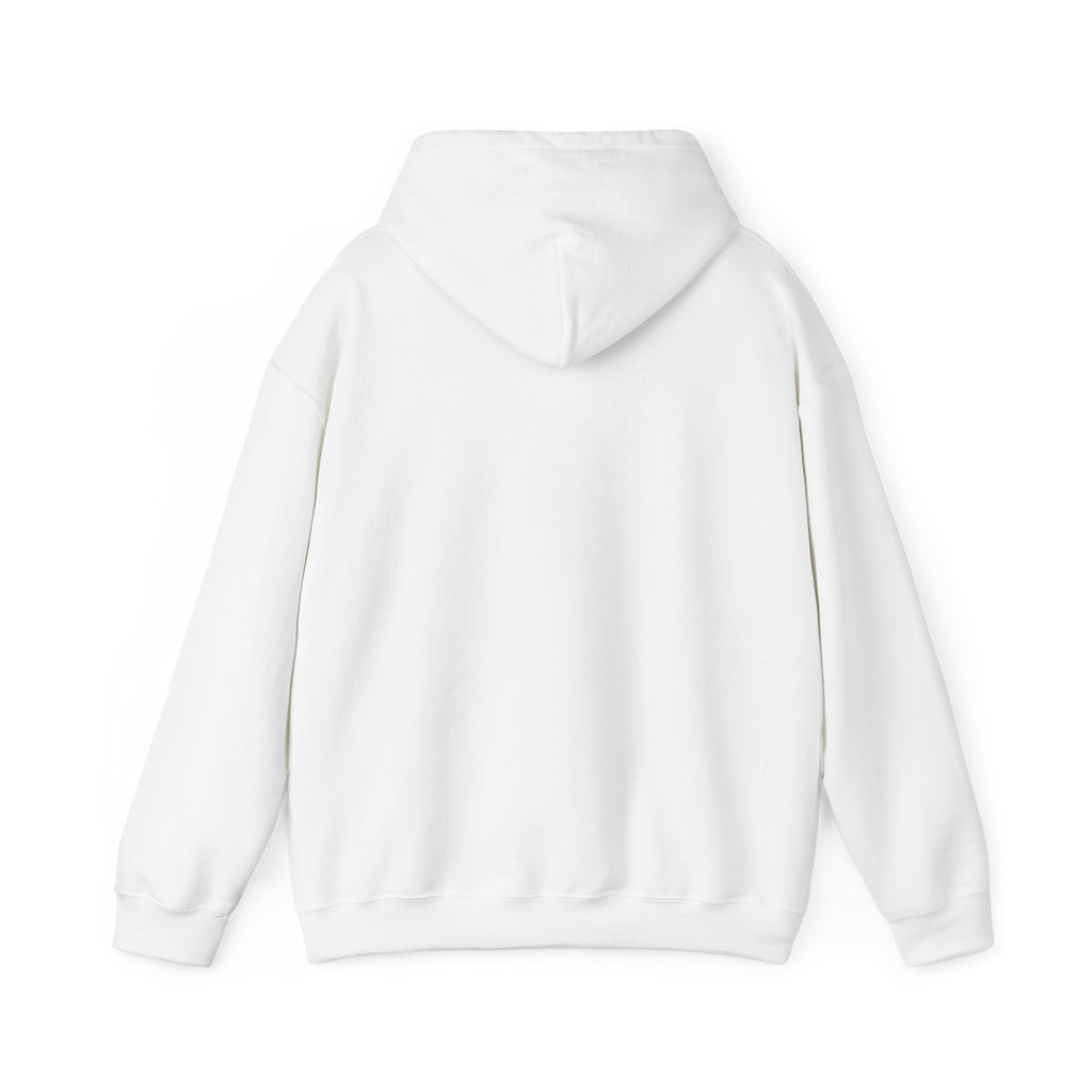 Minimal 'Breathe' Vertical Text Hoodie - Soft White Relaxed Sweatshirt