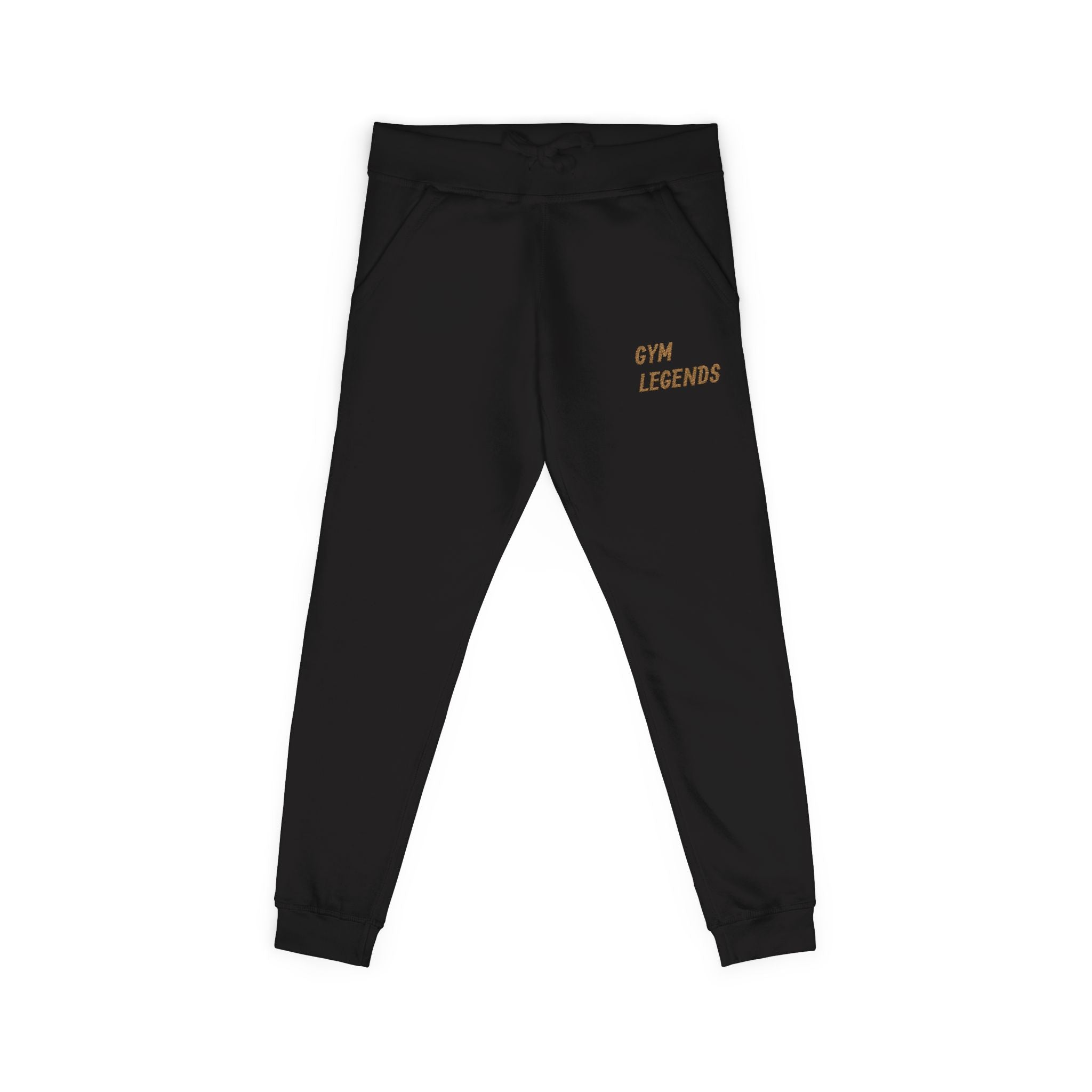Embroidered "Gym Legend" Fleece Sweatpants — Cozy Athletic Joggers