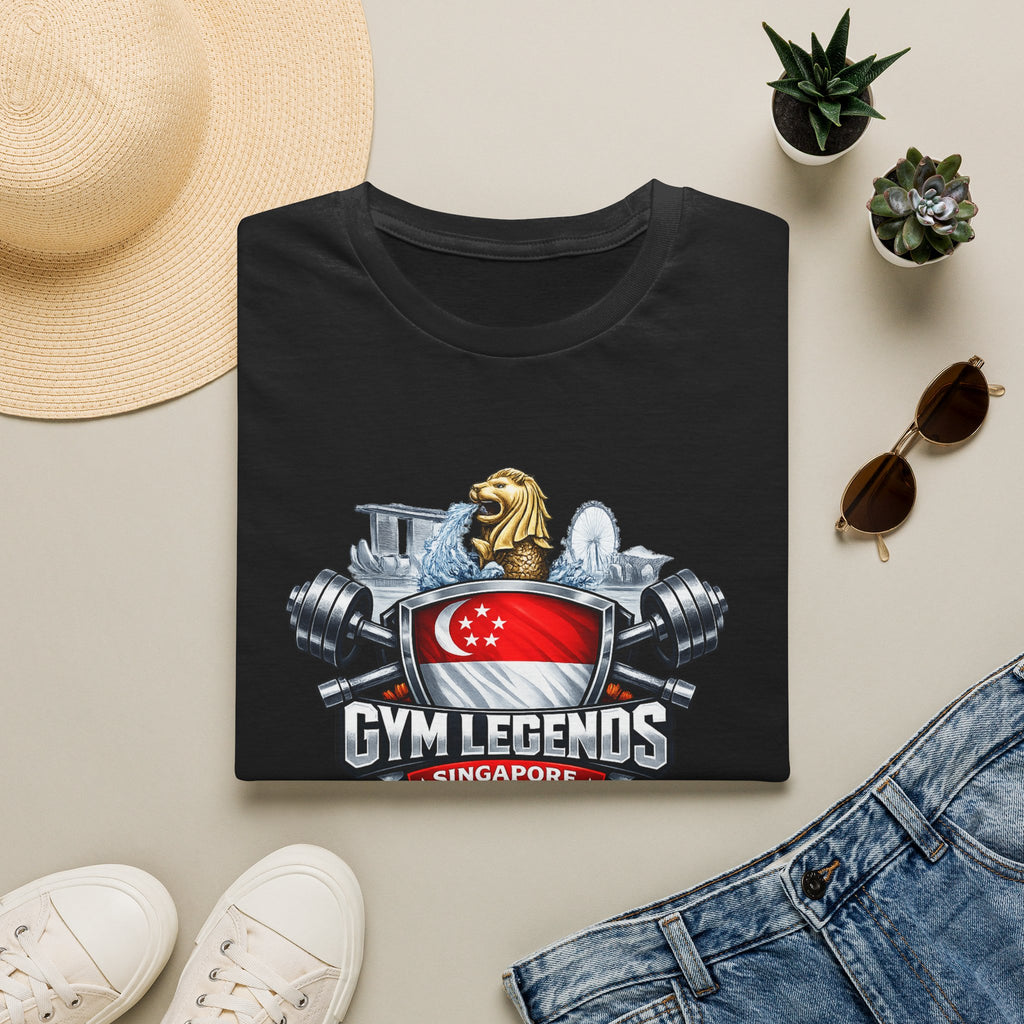 Gym Legends Singapore T-Shirt – Merlion Weightlifting Design