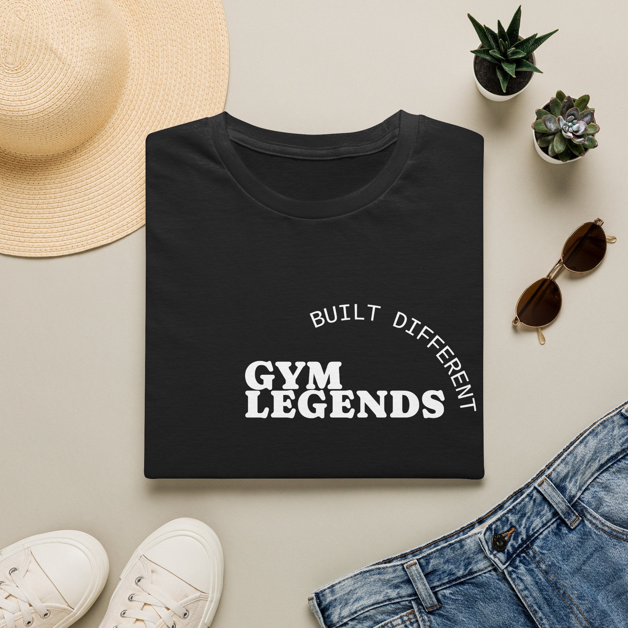 Gym Legends T‑Shirt — Built Different Athletic Workout Tee