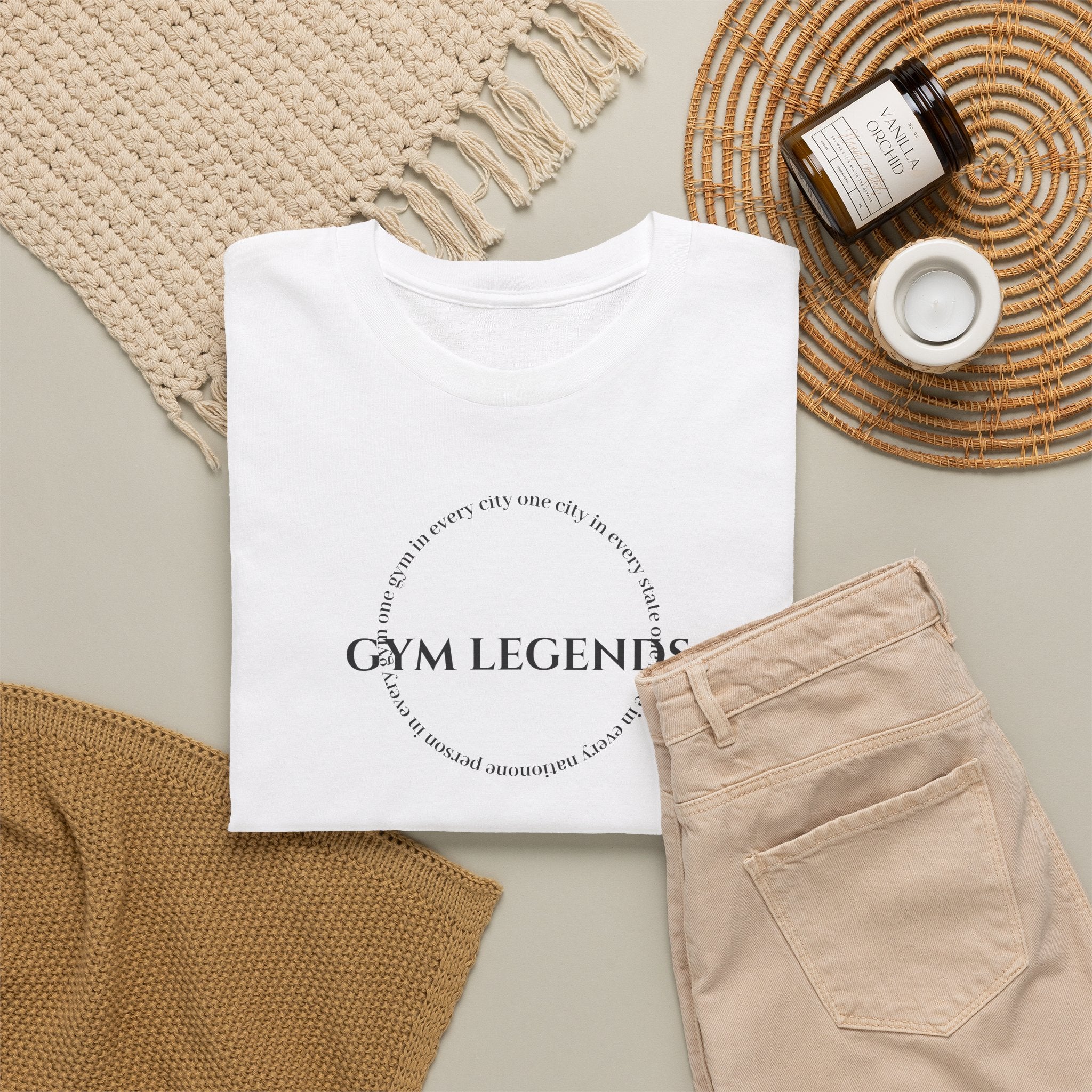 Gym Legends T-Shirt — Minimal Gym Logo Tee