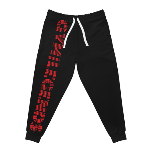 Copy of Copy of Athletic Joggers — Grey 'GYM LIFE' Vertical Logo Fitness Sweatpants