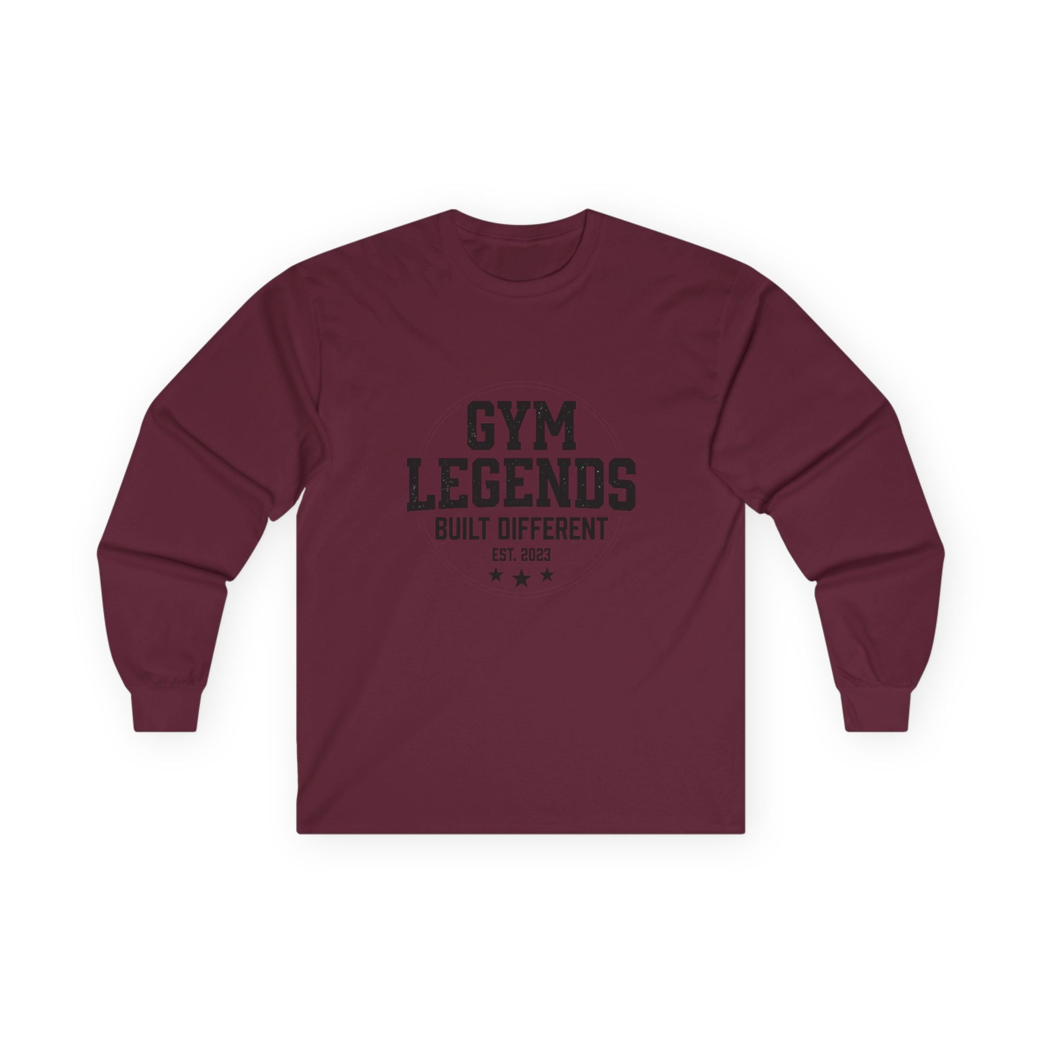 Gym Legends Long Sleeve Tee — "Built Different" Athletic Shirt