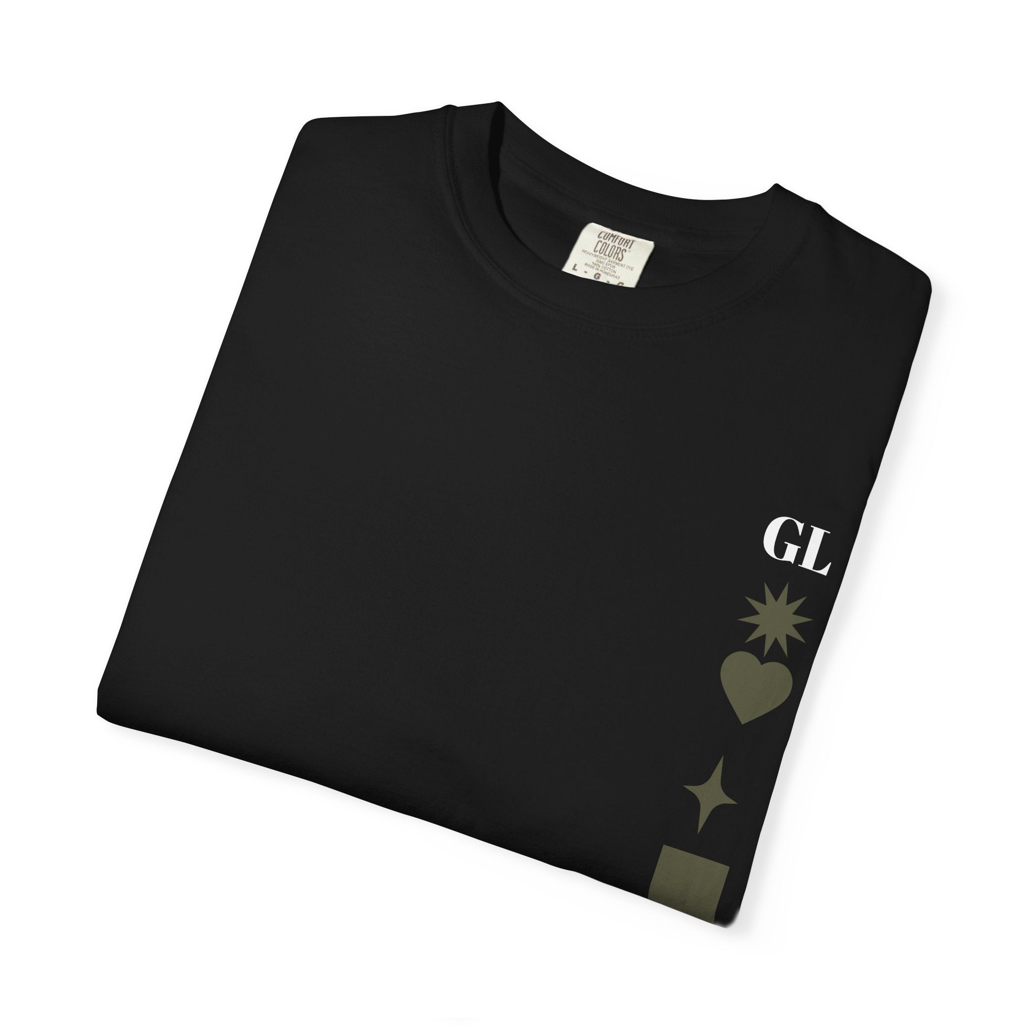 Minimal Symbols T-Shirt — GL Star Heart Square Graphic Tee
