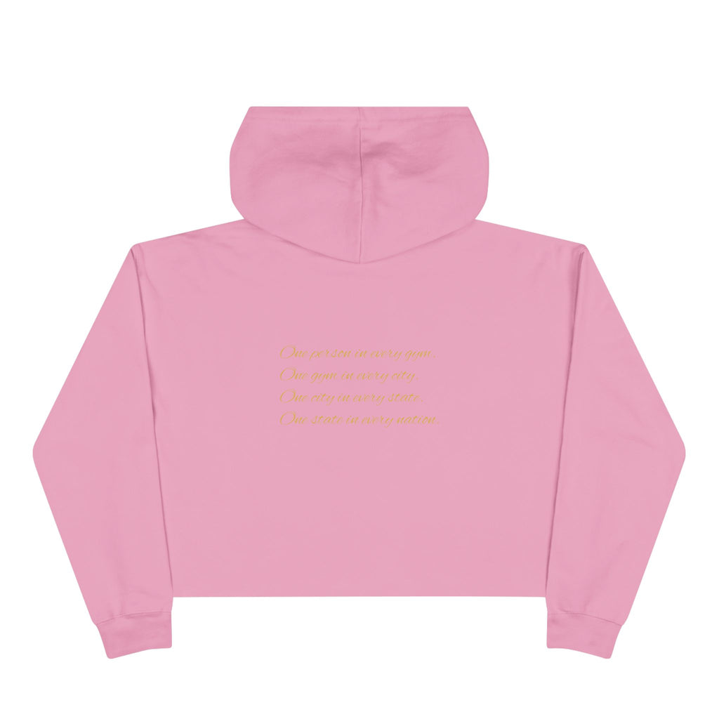 Vibe Cropped Hoodie — Minimal Gold Script Women's Crop Hoodie