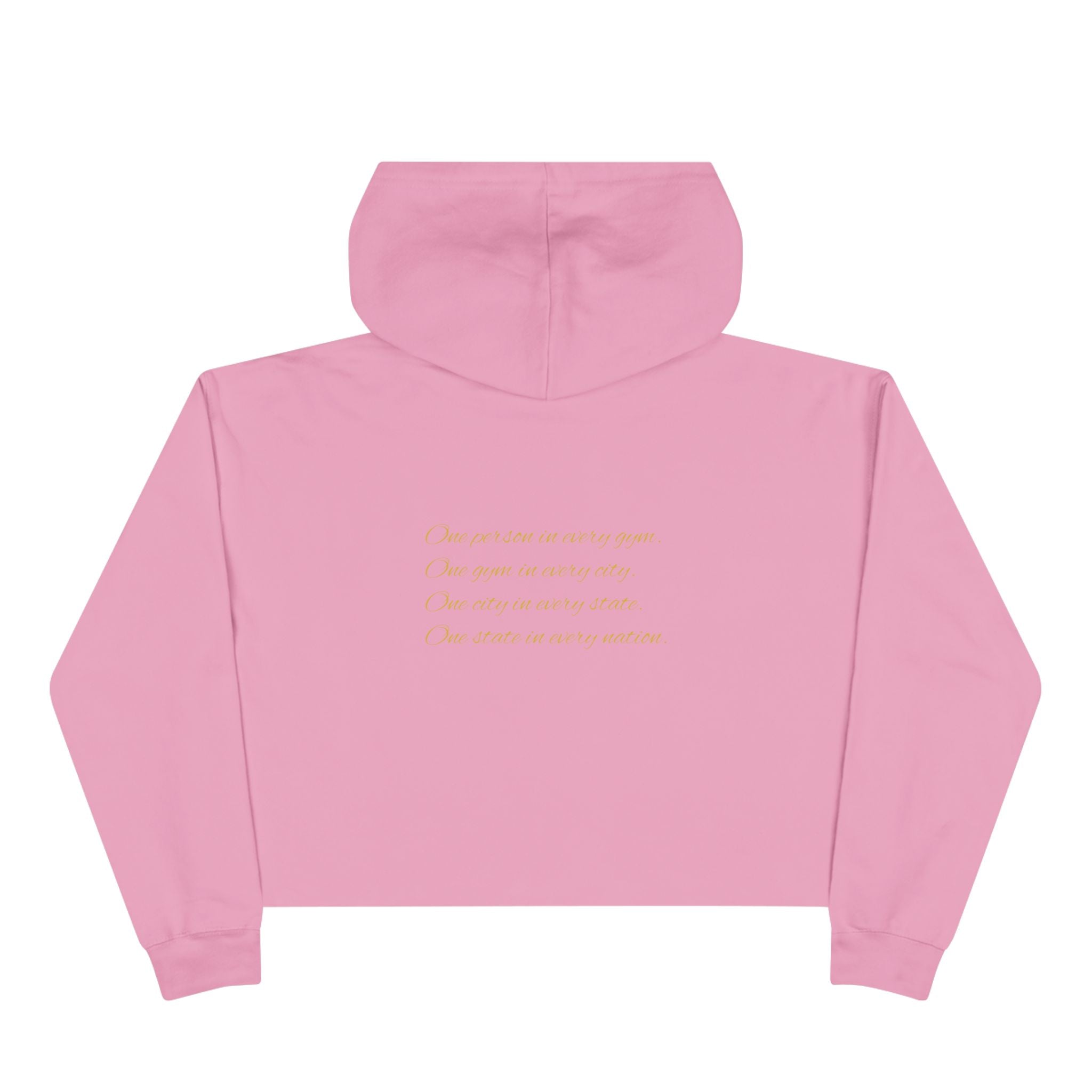 Vibe Cropped Hoodie — Minimal Gold Script Women's Crop Hoodie