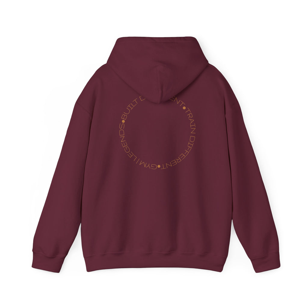 Gym Legends Hoodie — Minimal White 'Good Vibes' Circle Back Print