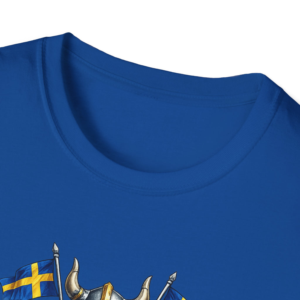 Gym Legends Sweden T-Shirt — Swedish Flag Viking Shield Fitness Tee