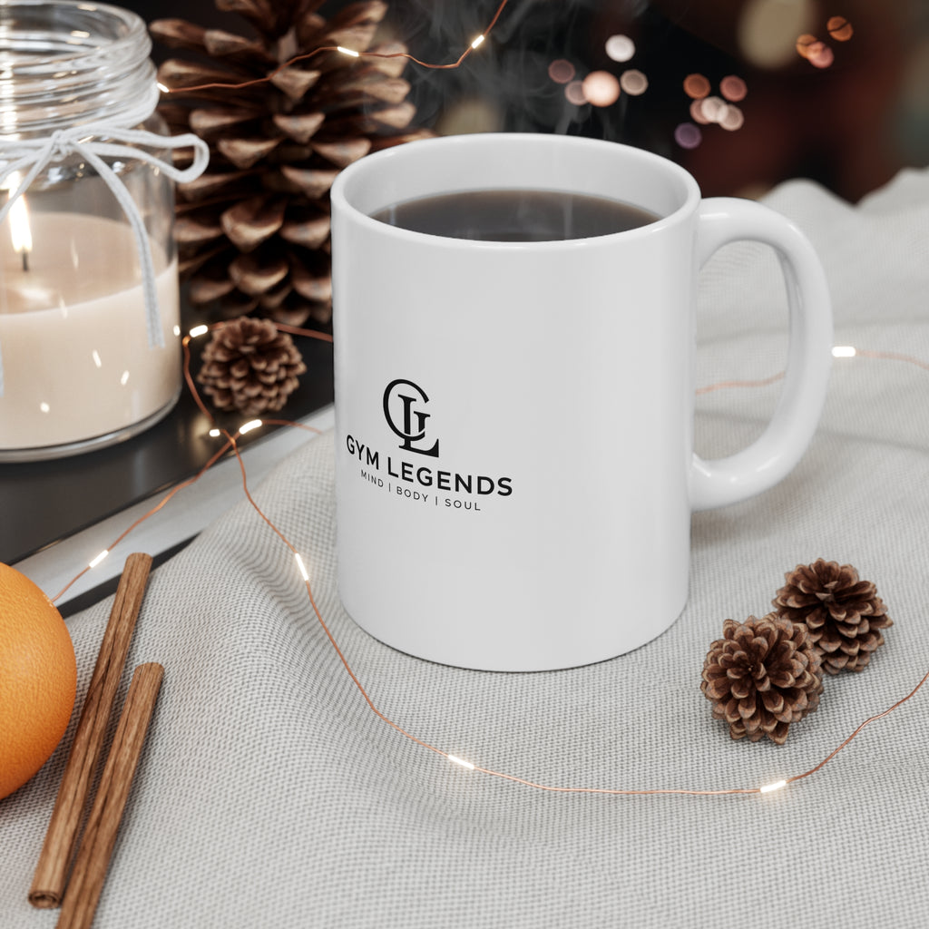 Gym Legends 11oz Coffee Mug — Mind | Body | Soul Logo