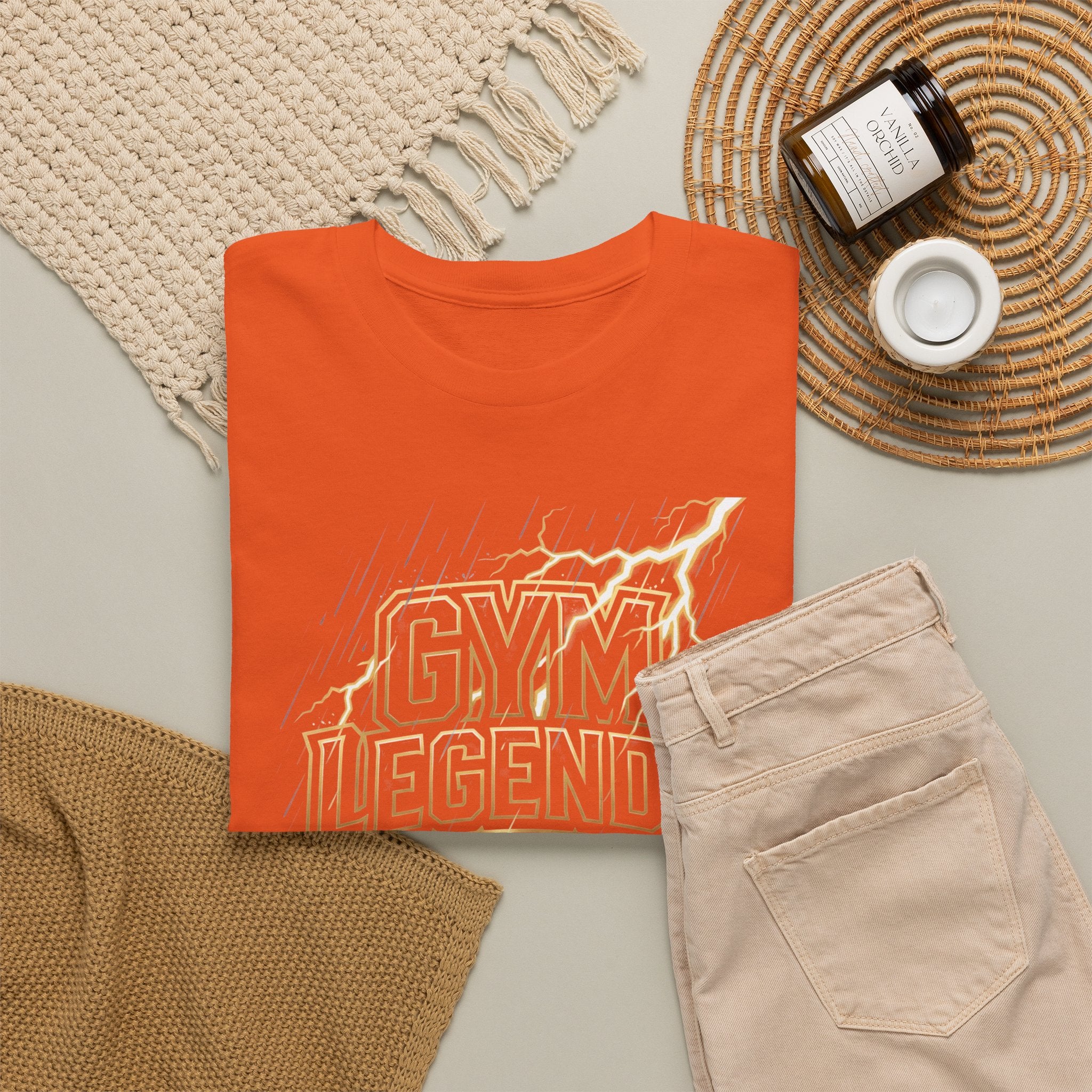 Gym Legends T‑Shirt — Retro Flame Athletic Tee