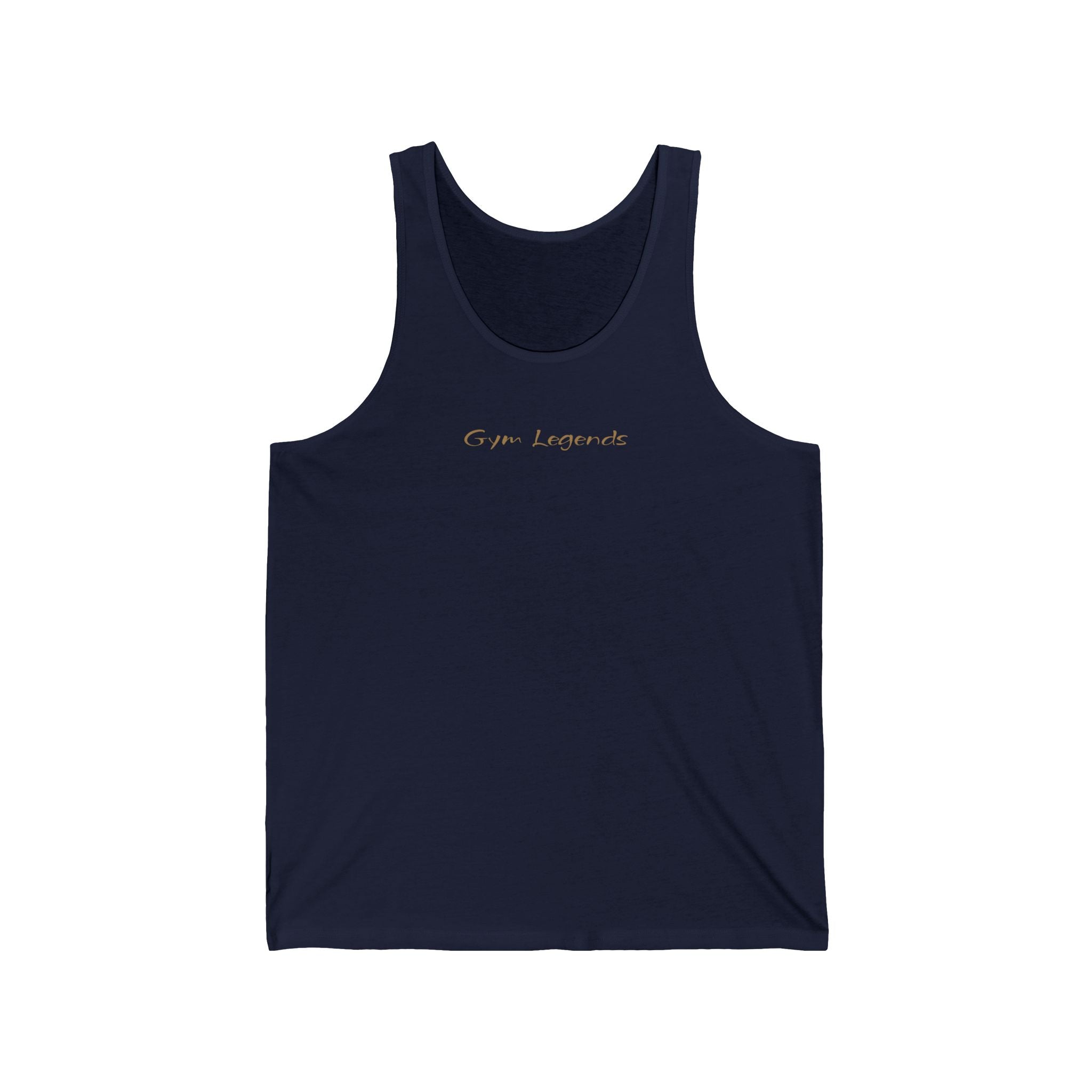 Gym legends Gold Script "Stay Golden" Tank Top — Minimalist Women’s Summer Jersey Tank