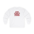 Gym Legends Long Sleeve Tee — Weightlifting Barbell Fitness Shirt