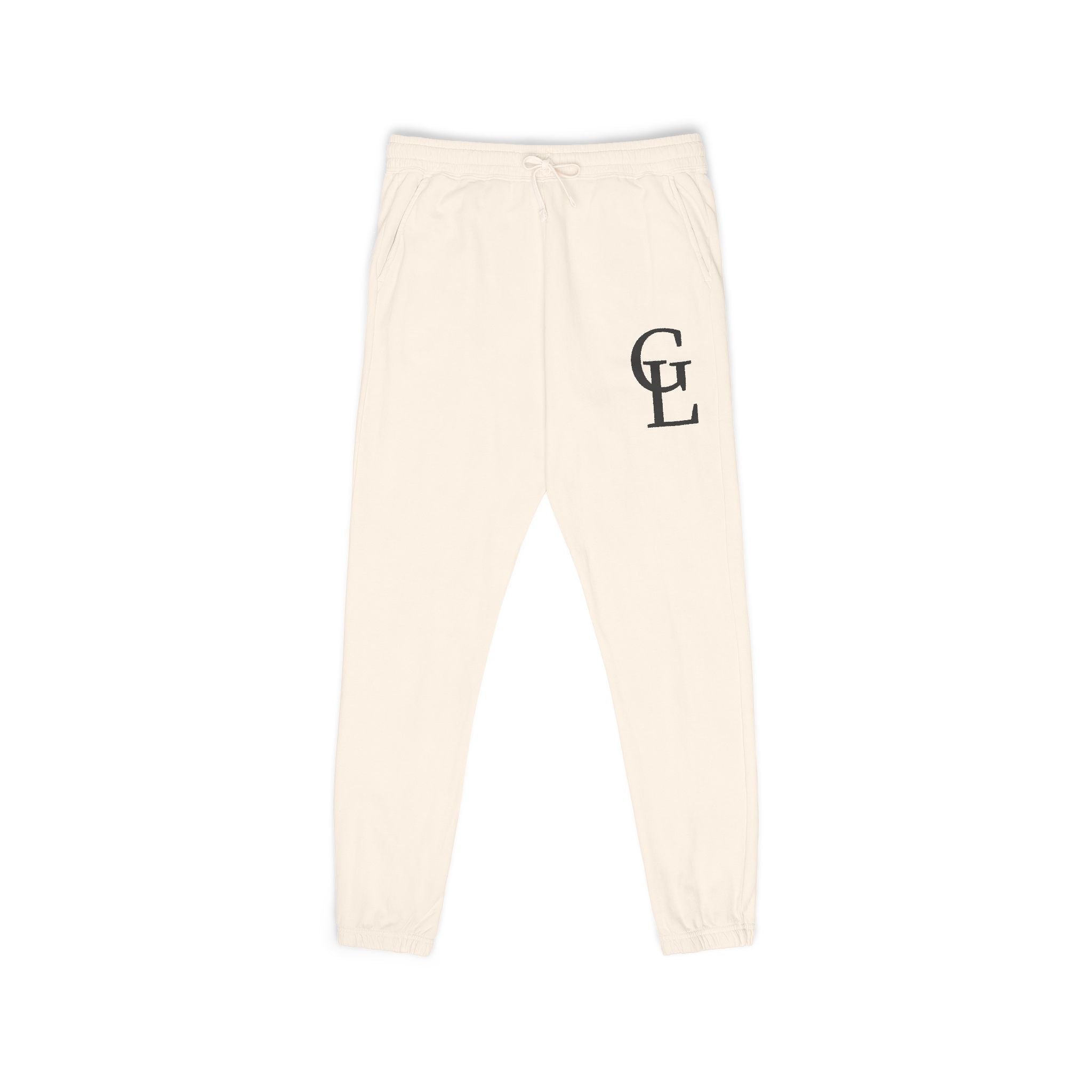 Garment-Dyed Fleece Sweatpants — Vintage 'CL' Monogram Lounge Pants