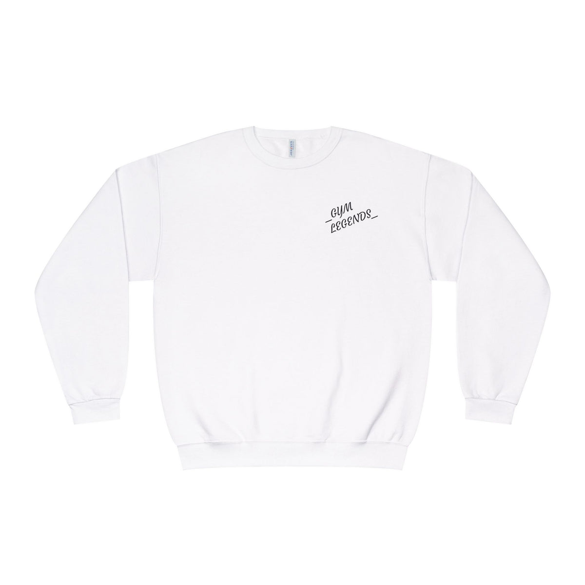 Gym Legends Crewneck Sweatshirt — "Gym, Legends" Motivational Fitness Pullover