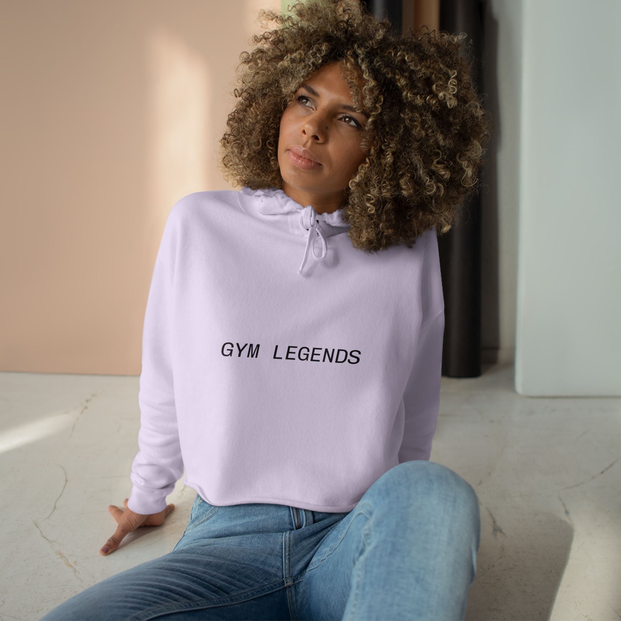 Gym Legends Crop Hoodie — Minimal Athletic Cropped Sweatshirt