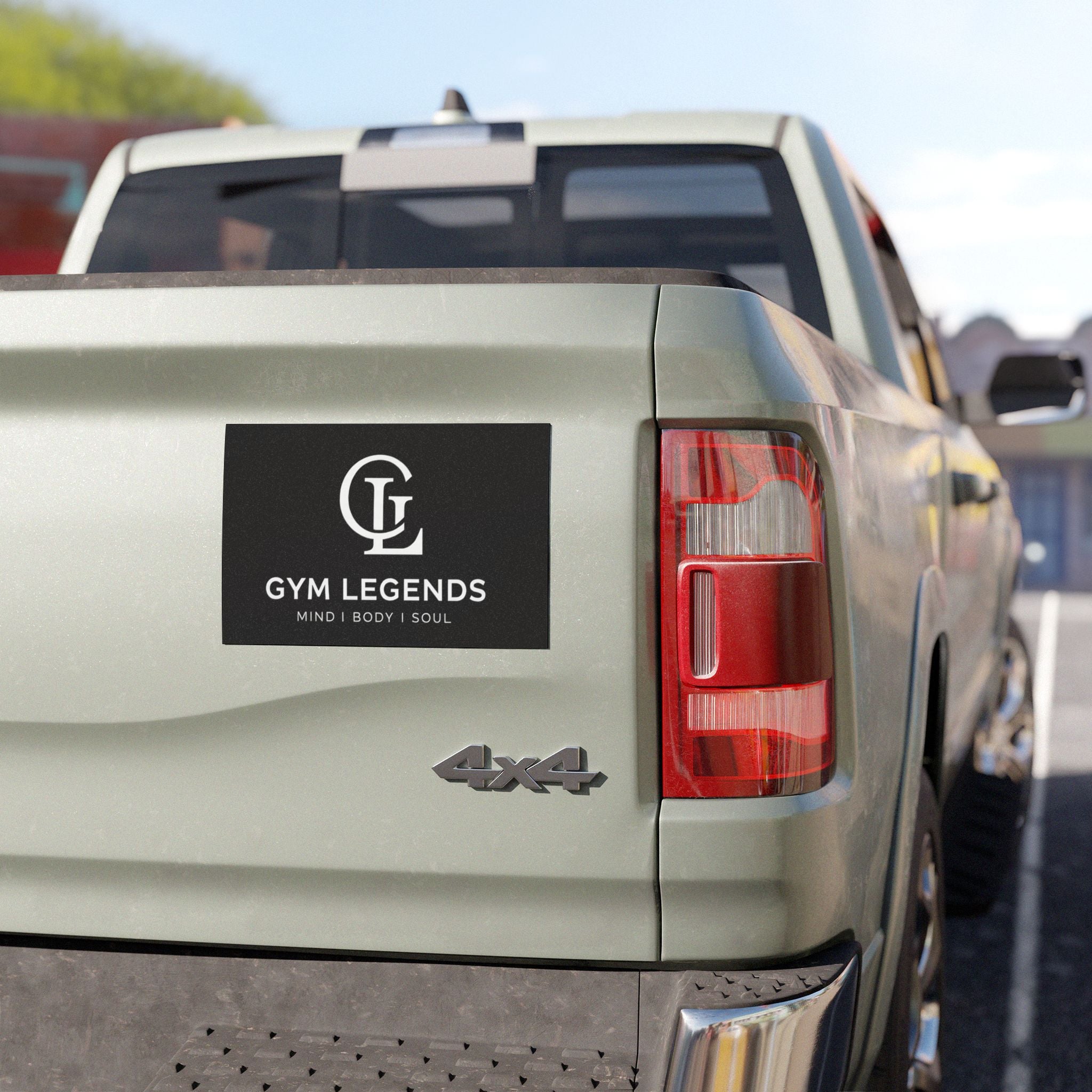 Gym Legends Car Magnet — 'Gym Legends Mind | Body | Soul' Magnetic Decal for Vehicles