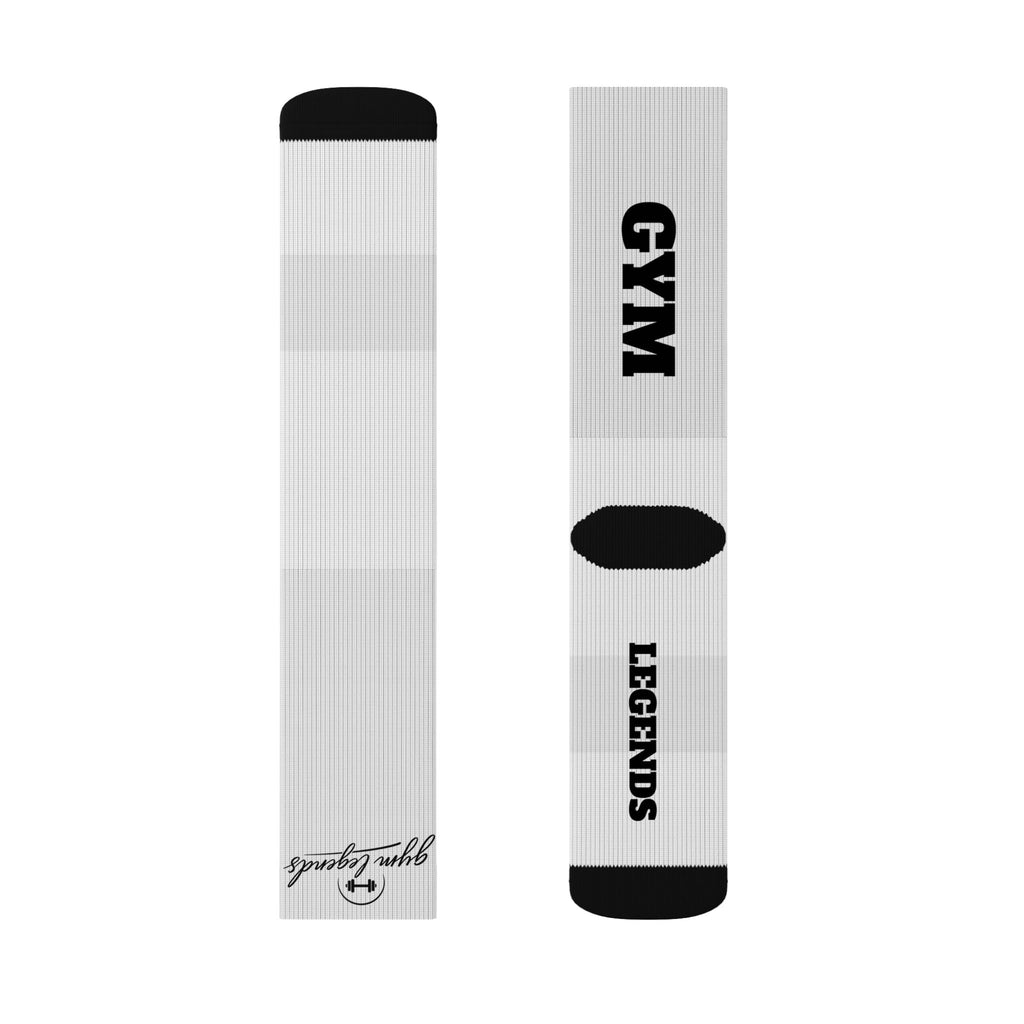 Gym Legends Sublimation Socks — 'GYM' & 'LEGENDS' Athletic Crew Socks