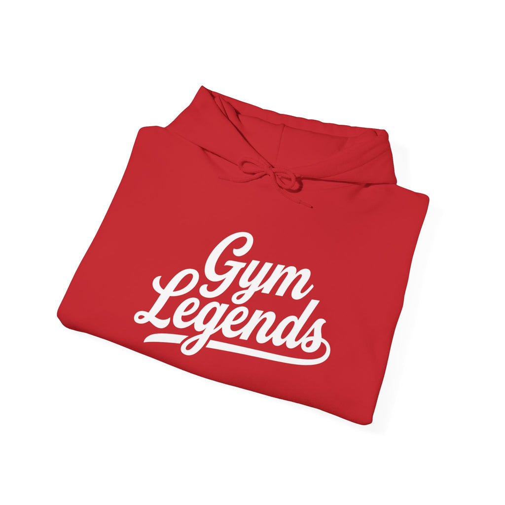 Gym Legends Hoodie — Retro Script Fitness Sweatshirt