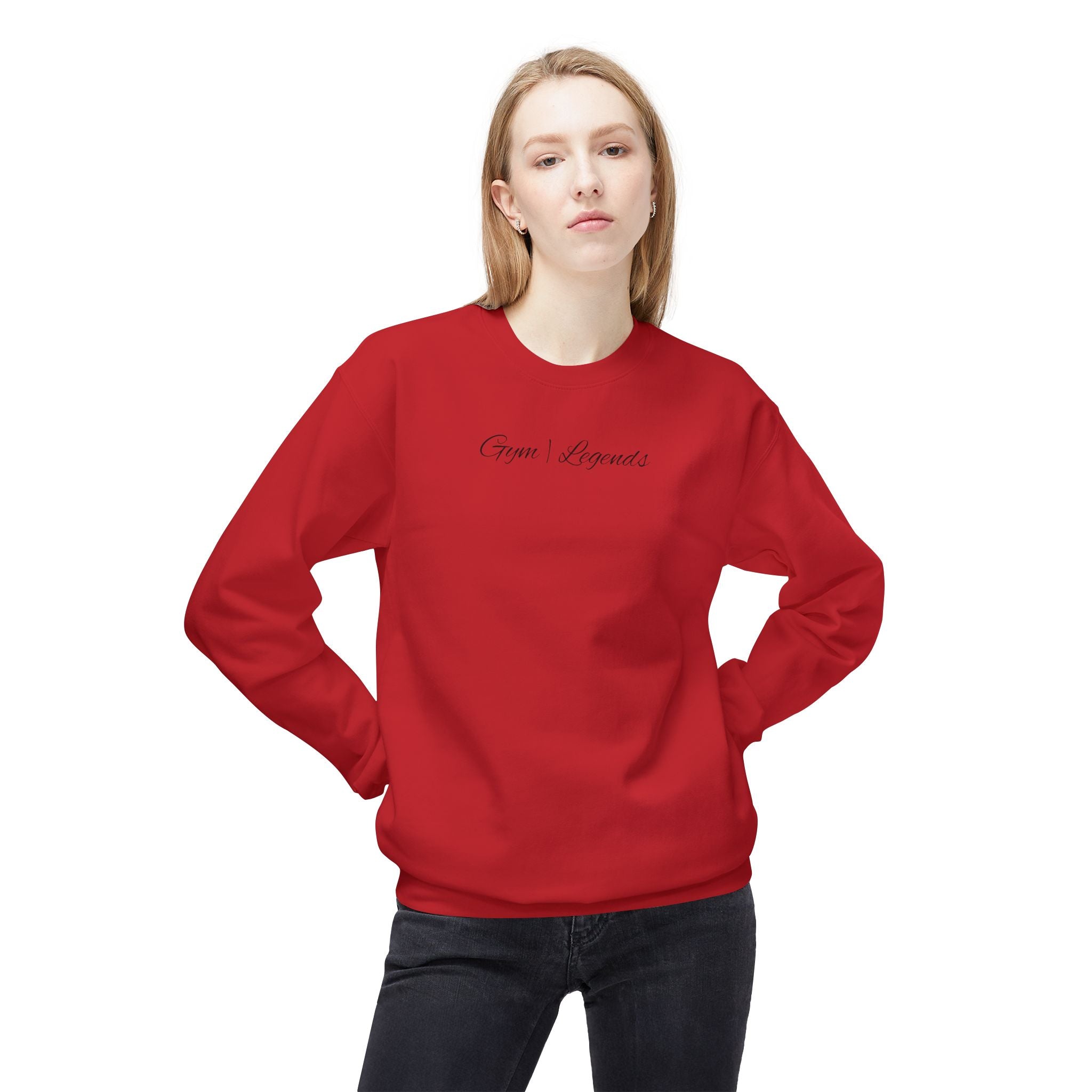 Gym Legends Crewneck Sweatshirt — "Gym Legends Built Different" Athletic Motivational Pullover