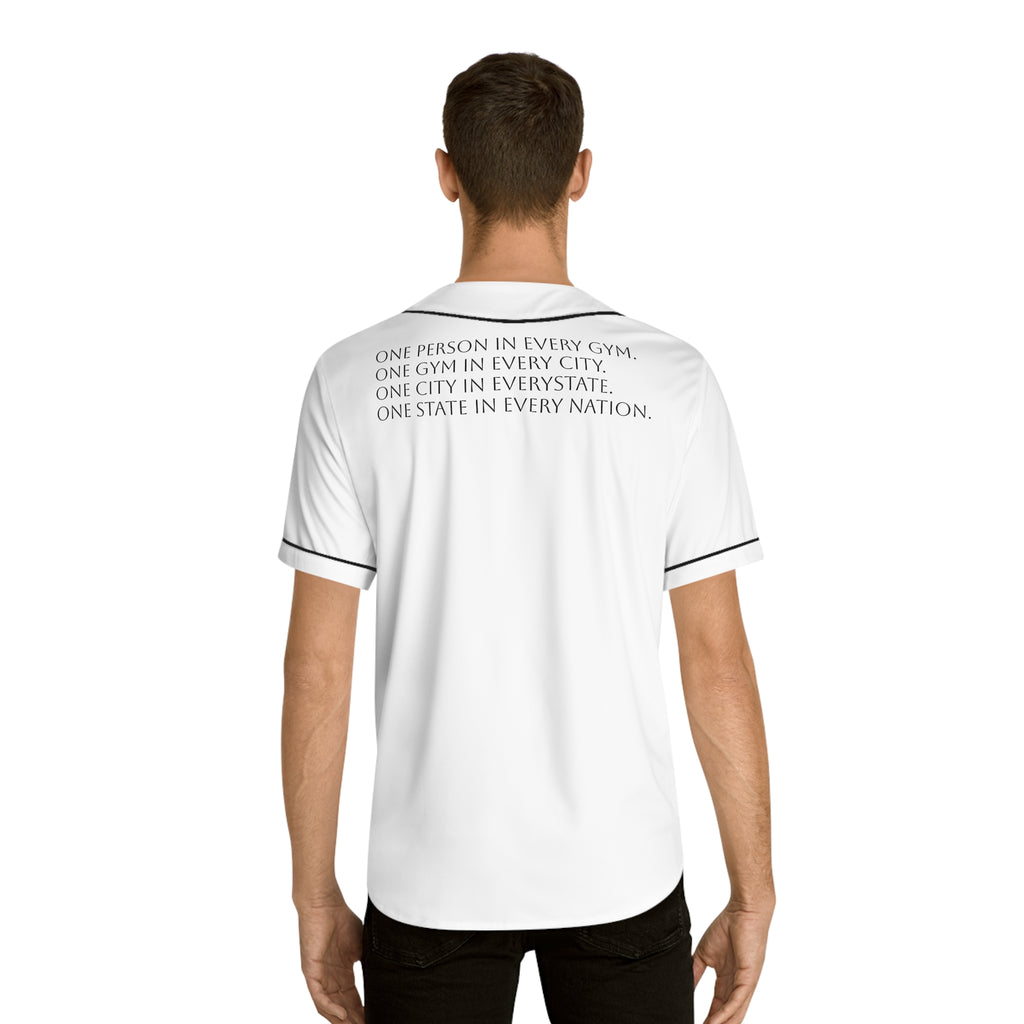 Baseball Jersey — "GYM LEGENDS" Athletic Team Shirt with Motivational Back Text