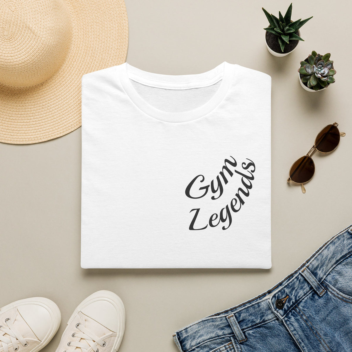 Gym Legends T-Shirt — Minimal Script Fitness Tee