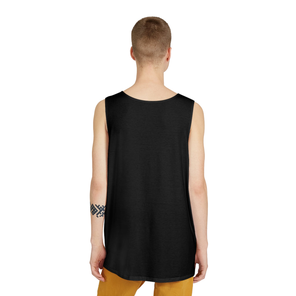 Black Men's Tank Top — Lightweight Casual AOP Muscle Tee