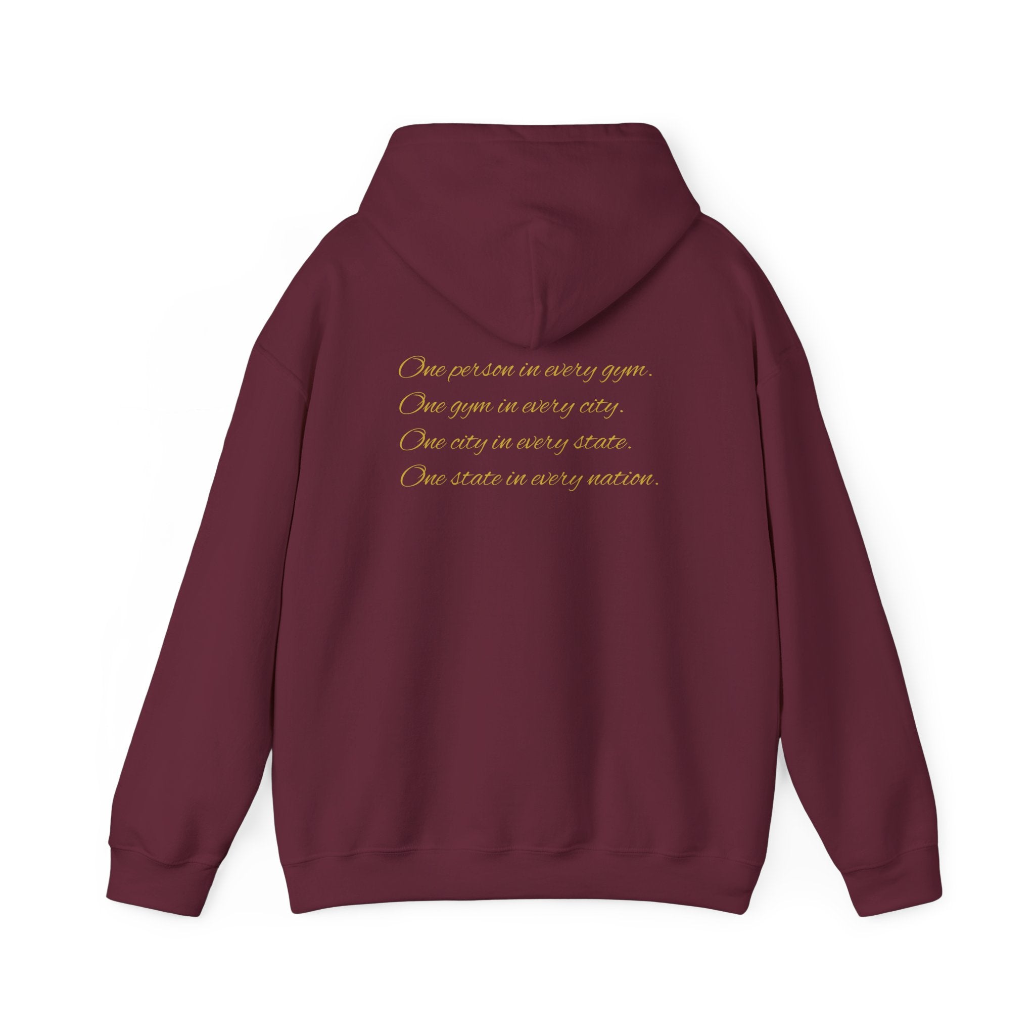Gym Legend Hoodie — Minimal Gold Script Fitness Pullover