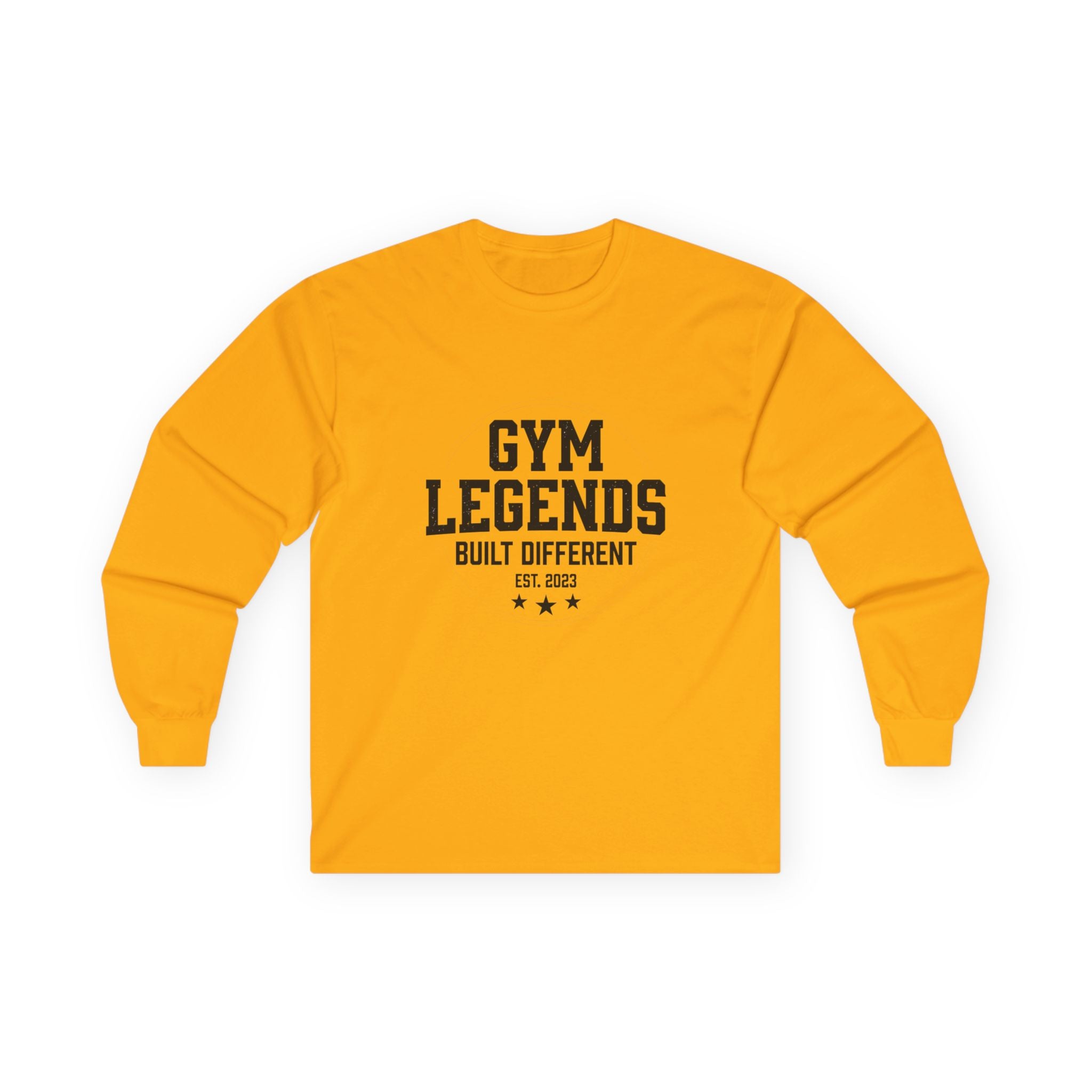 Gym Legends Long Sleeve Tee — "Built Different" Athletic Shirt