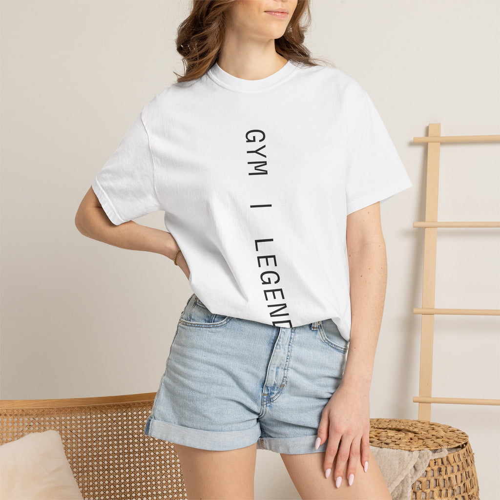 Gym Legends T-Shirt — Vertical Minimal Fitness Tee