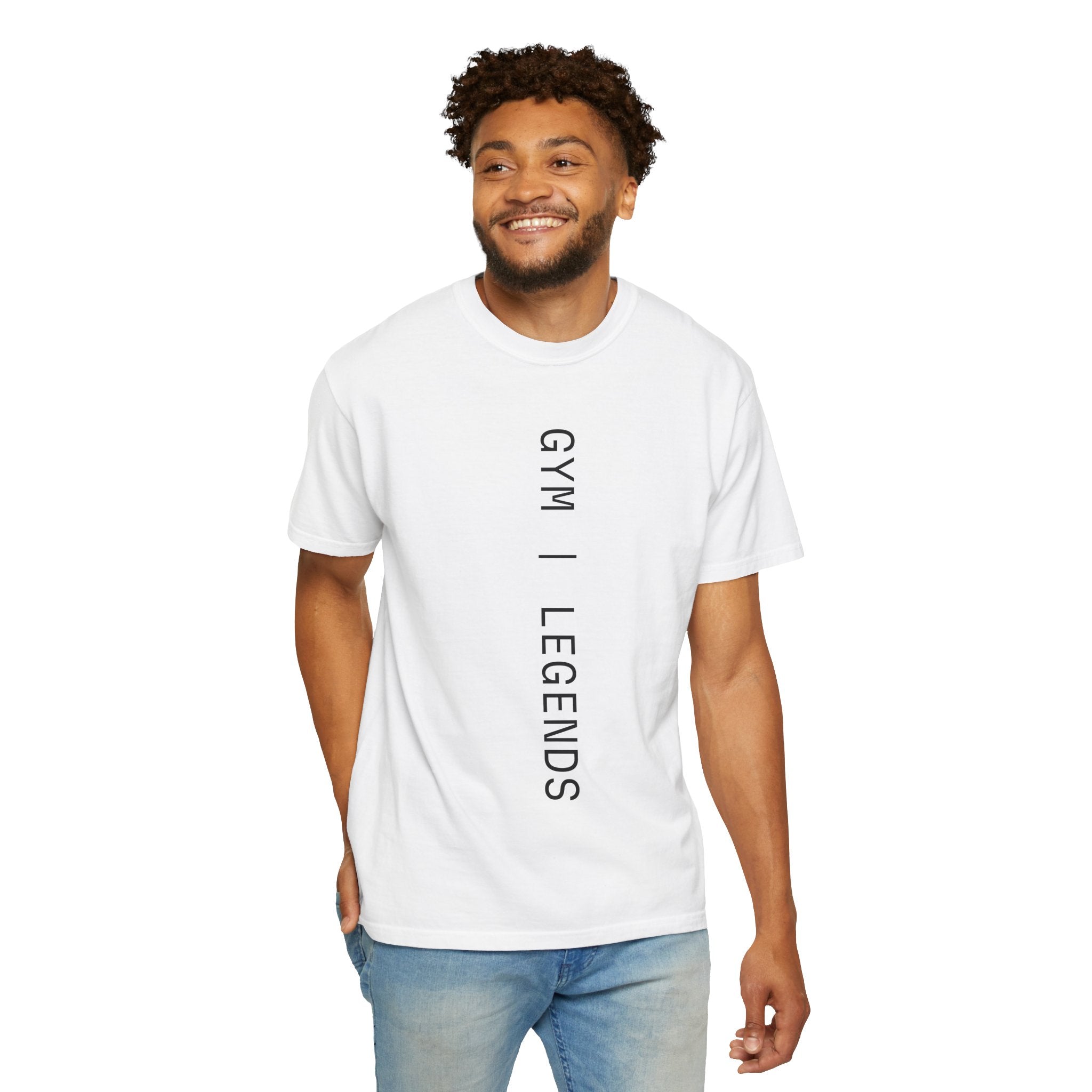 Gym Legends T-Shirt — Vertical Minimal Fitness Tee