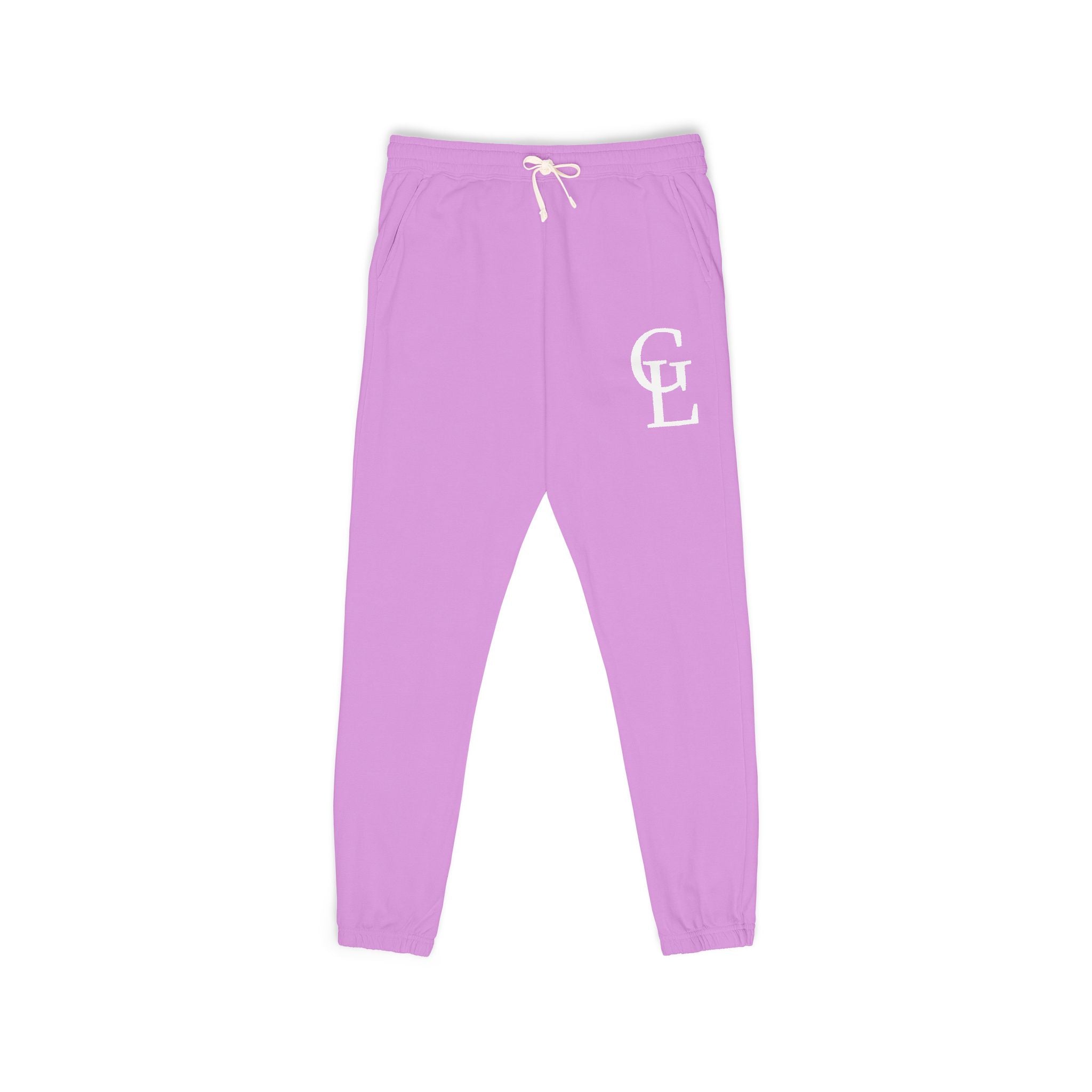 Garment-Dyed Fleece Sweatpants — Vintage 'CL' Monogram Lounge Pants