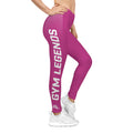 Gym Legends Women's Pink Athletic Leggings — Bold All-Over-Print Fitness Tights
