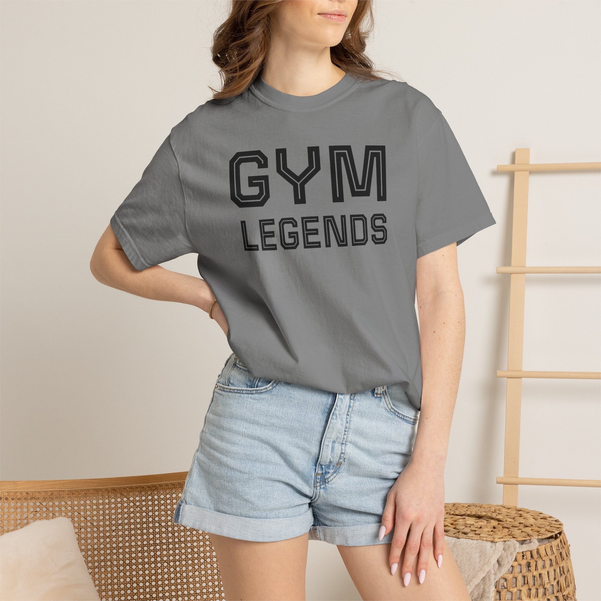 Gym Legends T-Shirt — Athletic Vintage Lettering Tee