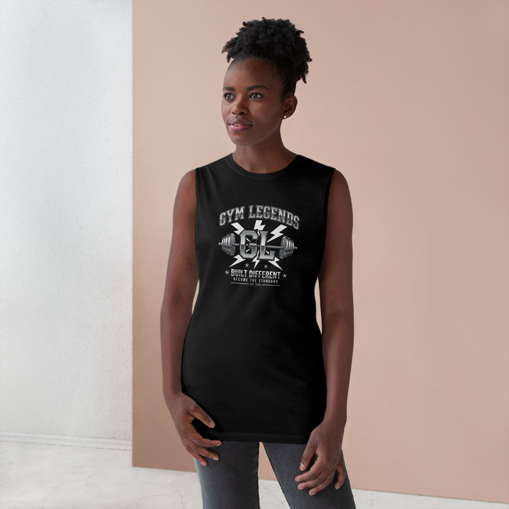 Gym Legends Tank — Built Different Weightlifting Muscle Workout Tank