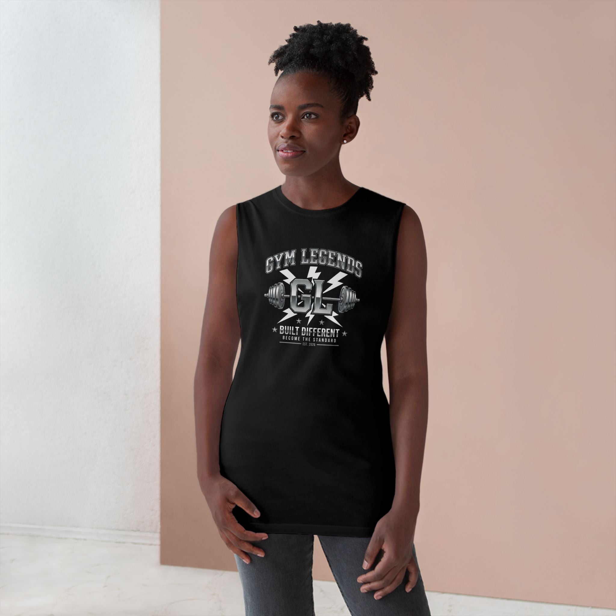 Gym Legends Tank — Built Different Weightlifting Muscle Workout Tank