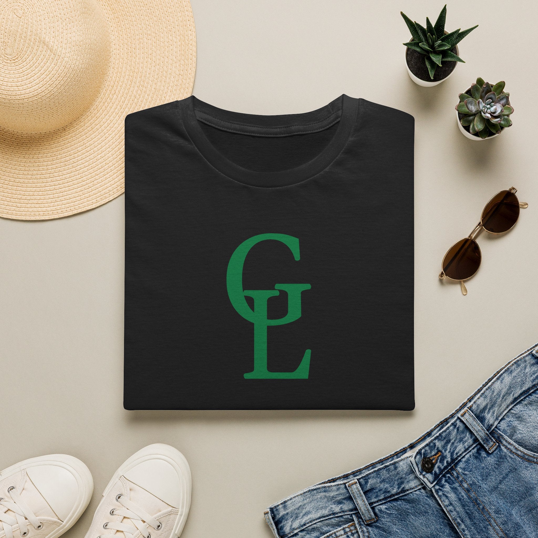 Monogram GL T-Shirt — Classic Navy Initials Tee