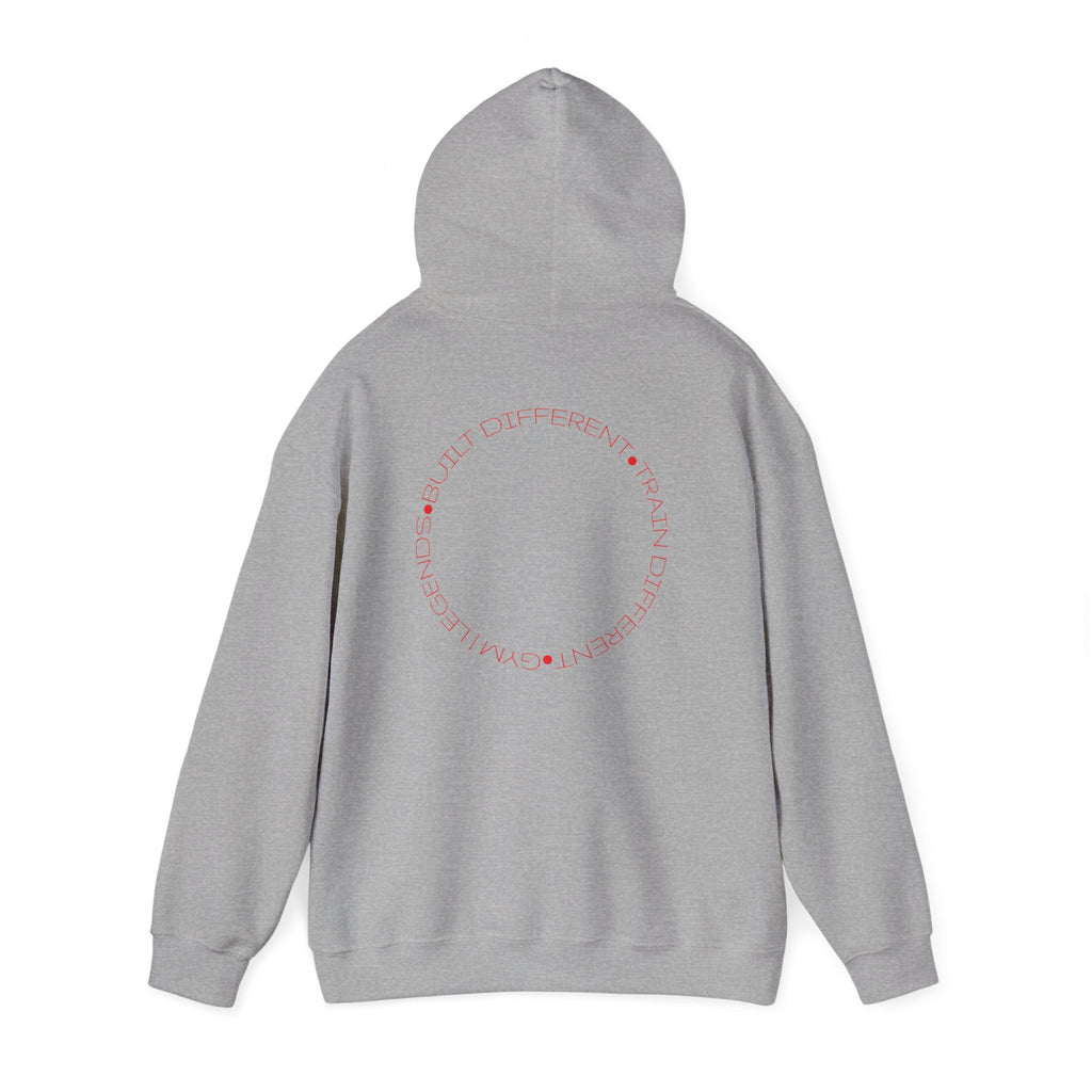Gym Legends Hoodie — Minimal White 'Good Vibes' Circle Back Print