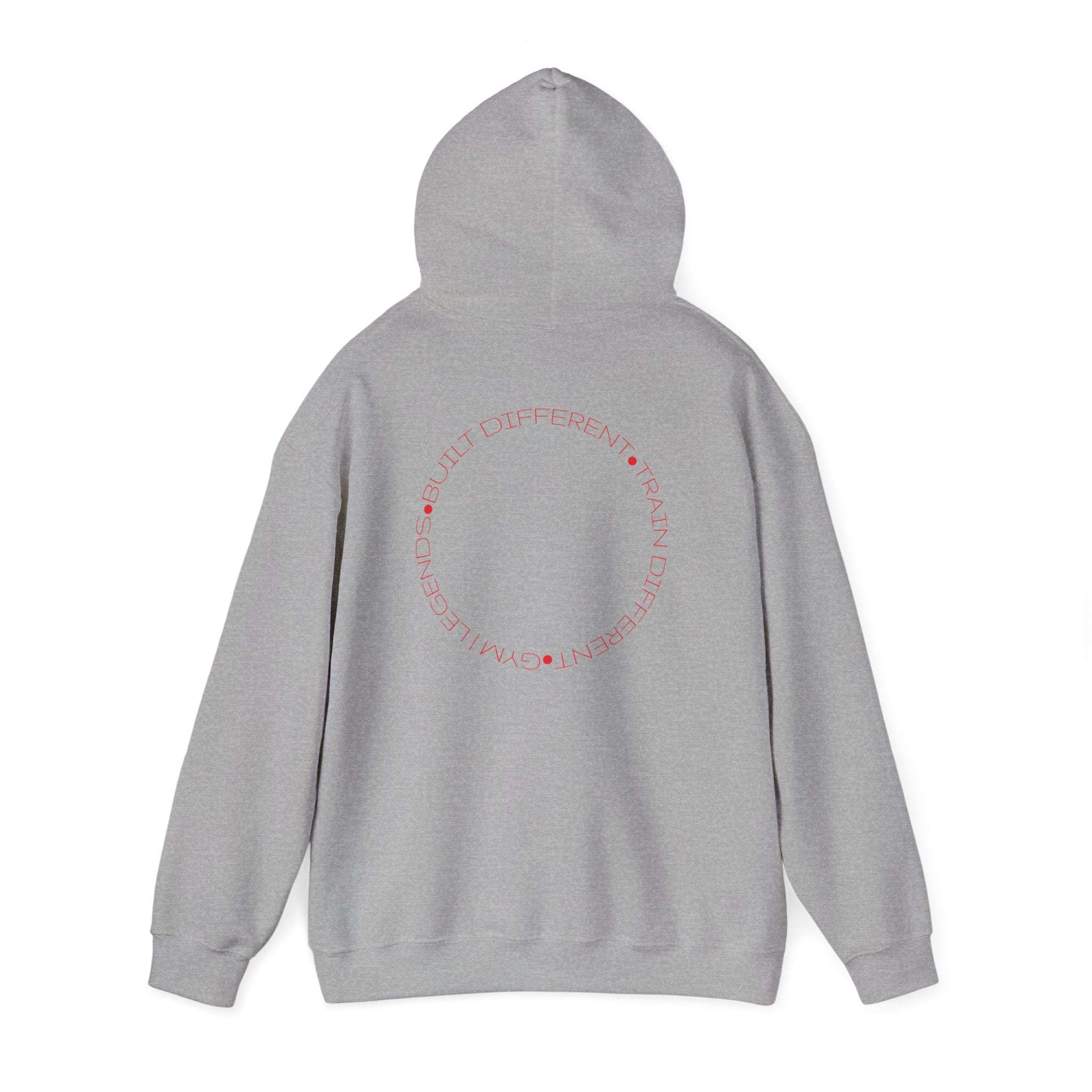 Gym Legends Hoodie — Minimal White 'Good Vibes' Circle Back Print
