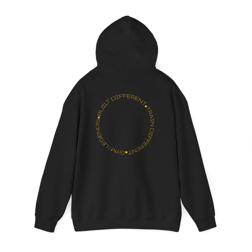 Gym Legends Hoodie — Minimal White 'Good Vibes' Circle Back Print