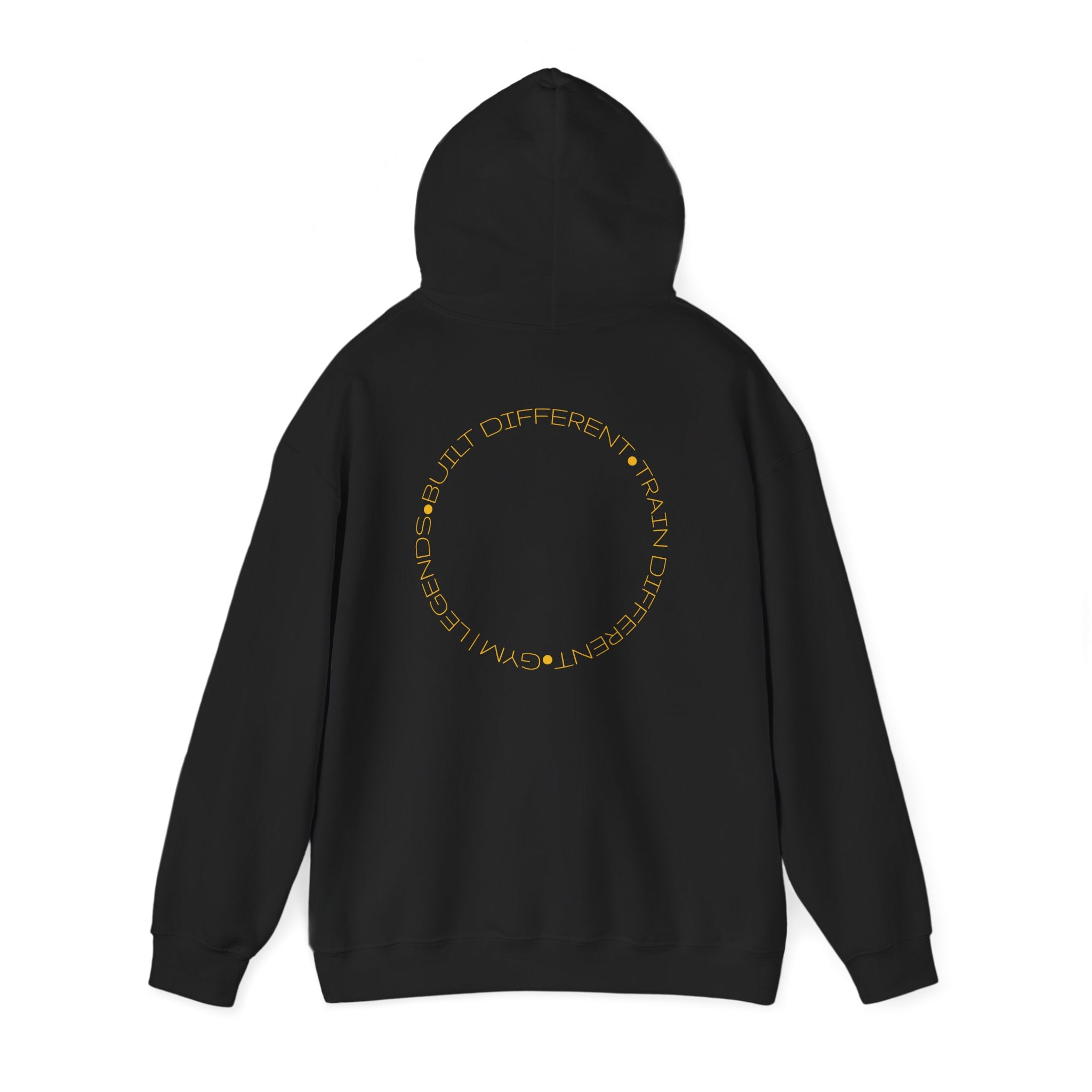 Gym Legends Hoodie — Minimal White 'Good Vibes' Circle Back Print