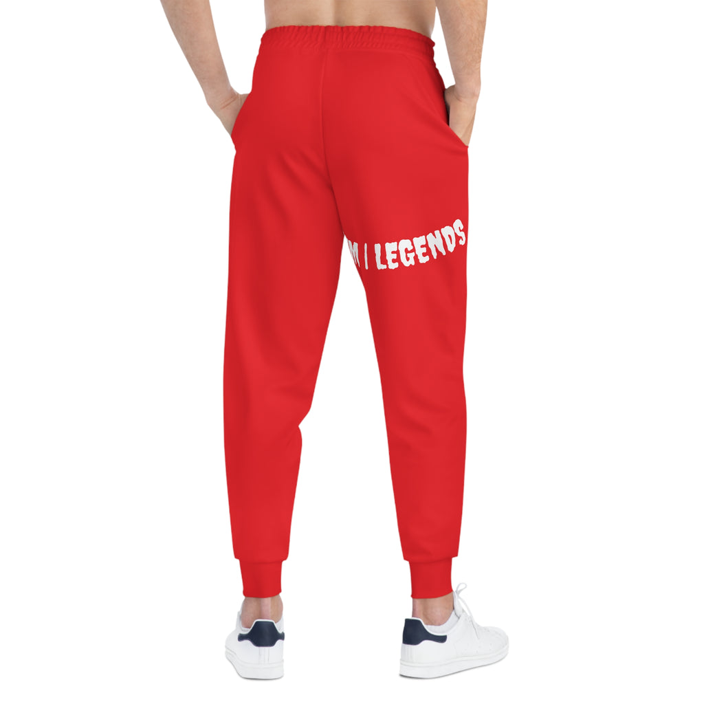 Gym Legends Athletic Joggers — Red Performance Sweatpants