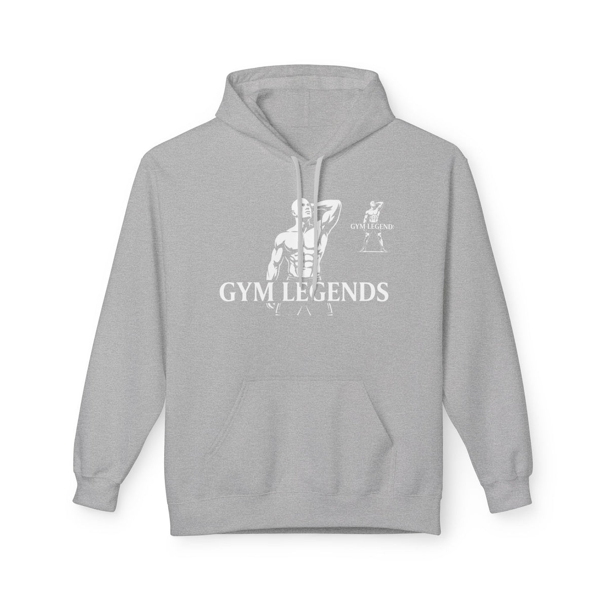 Gym Legends Hoodie — Athletic Fitness Pullover with 'Gym Legends' Bodybuilder Design