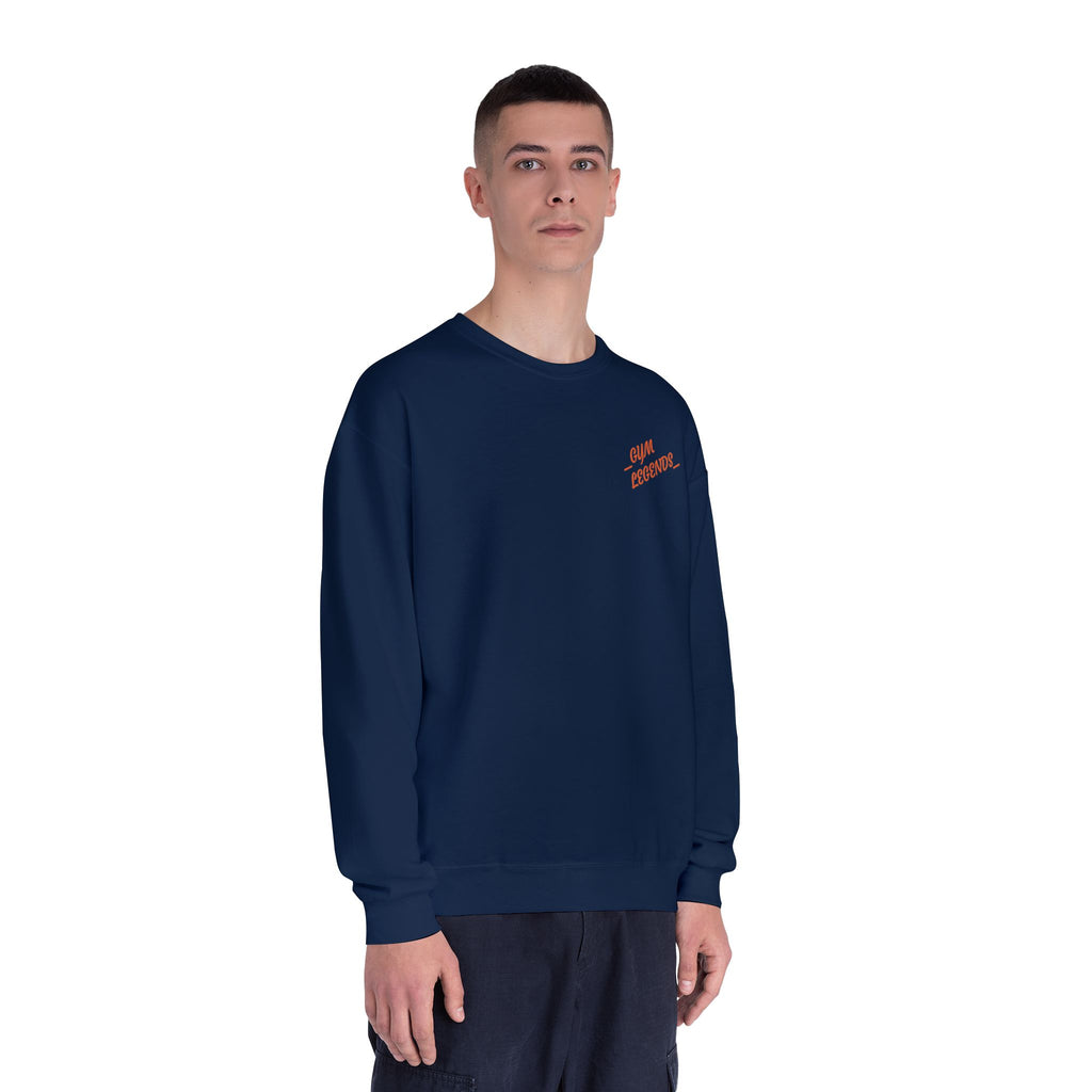 Gym Legends Crewneck Sweatshirt — "Gym, Legends" Motivational Fitness Pullover