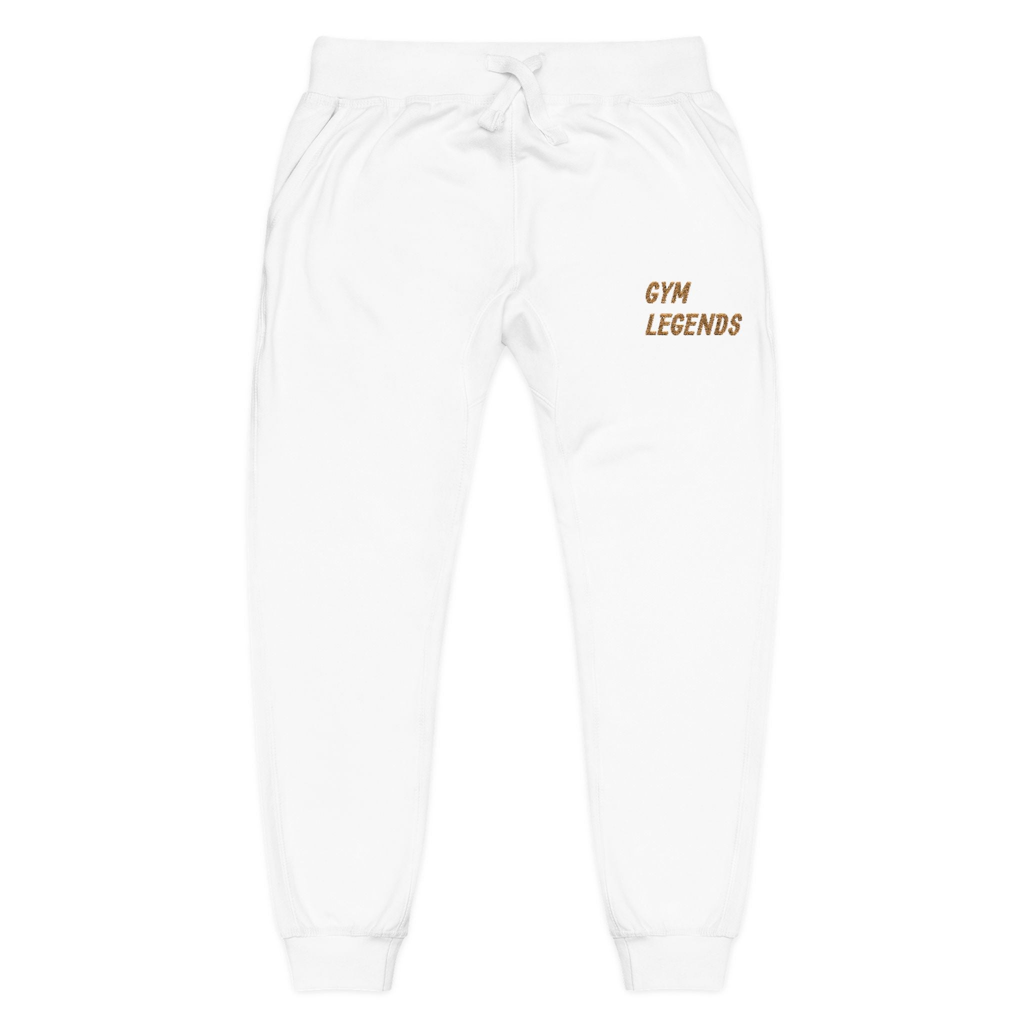 Embroidered "Gym Legend" Fleece Sweatpants — Cozy Athletic Joggers