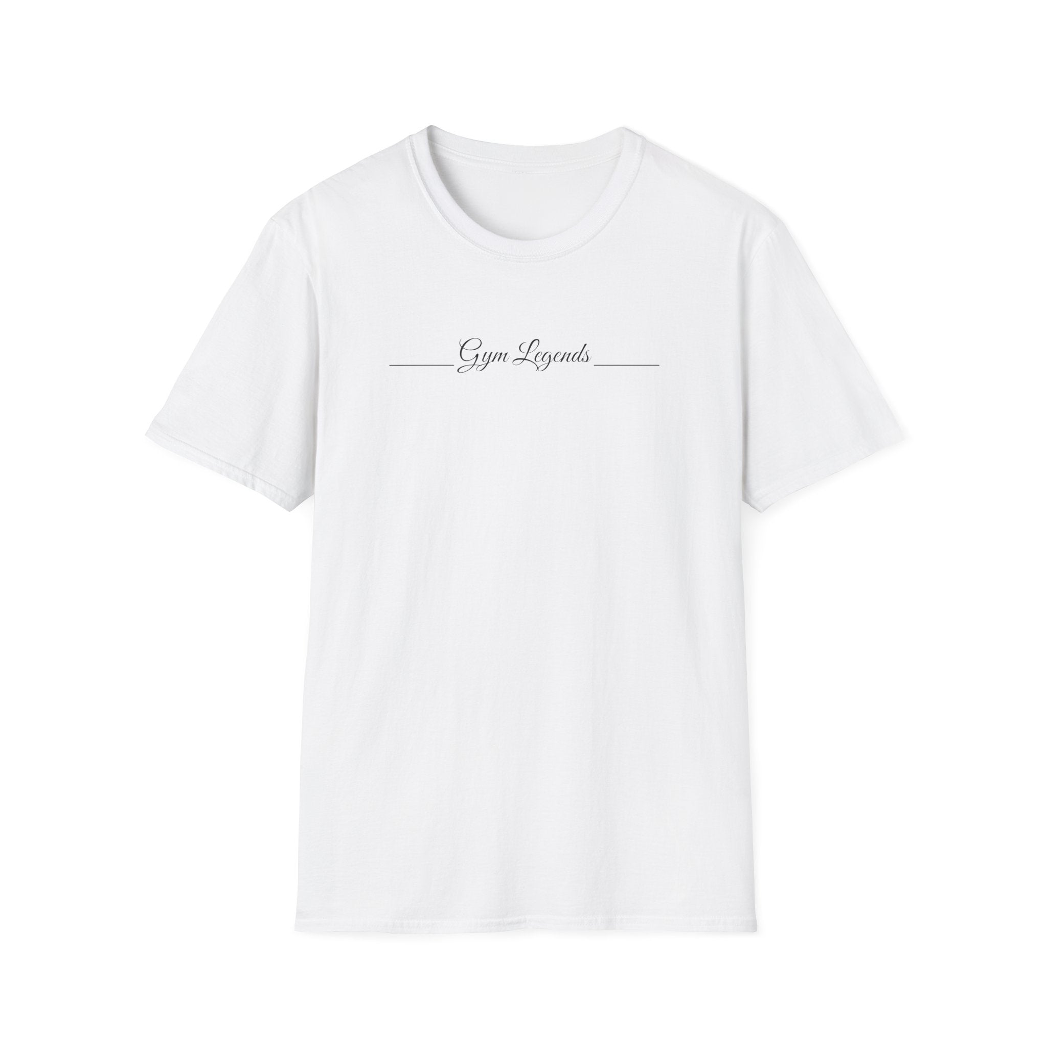 Gym Legends T‑Shirt — Minimal Script Fitness Tee