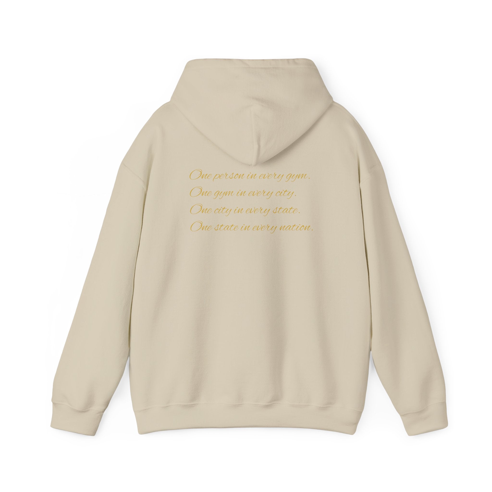 Gym Legend Hoodie — Minimal Gold Script Fitness Pullover