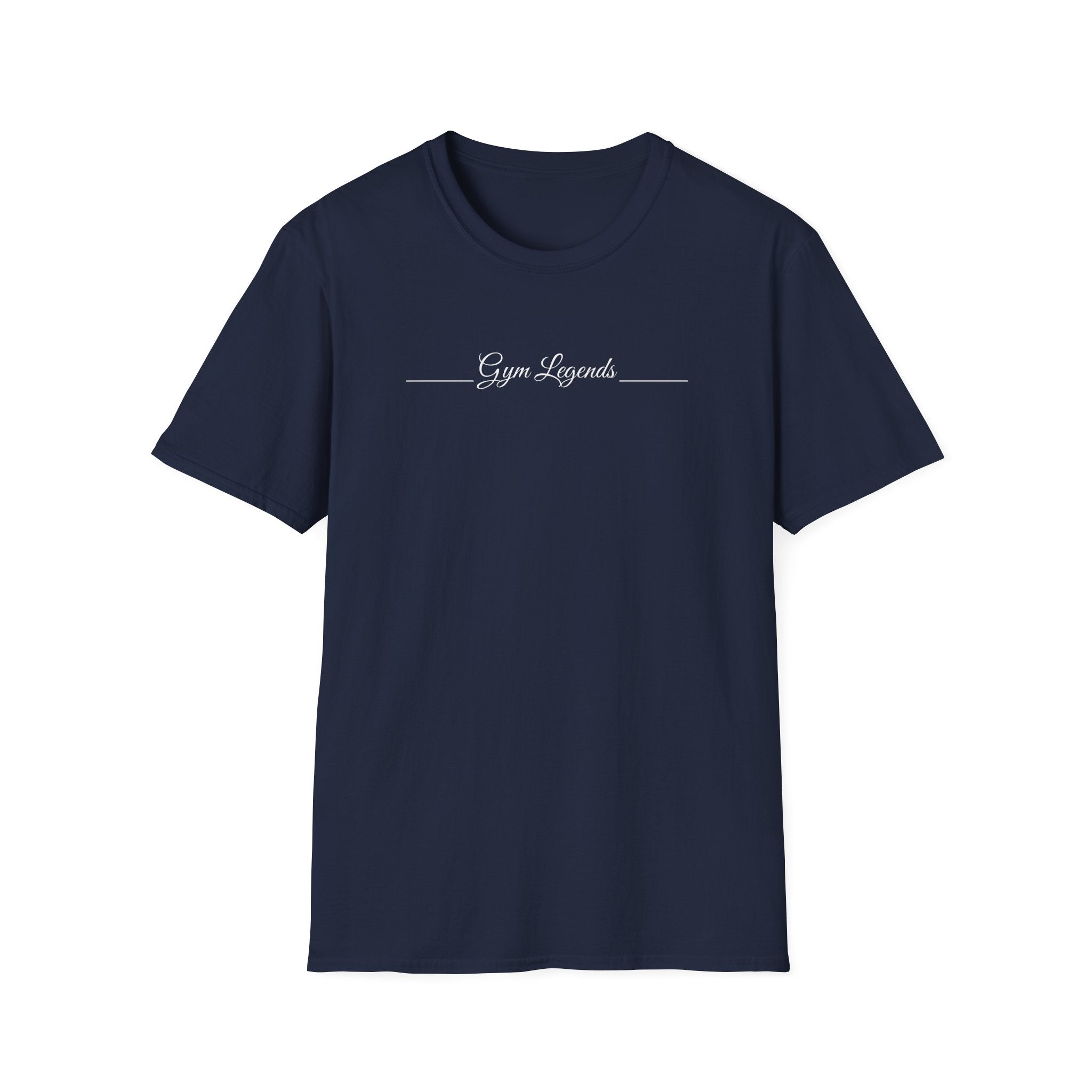 Gym Legends T‑Shirt — Minimal Script Fitness Tee