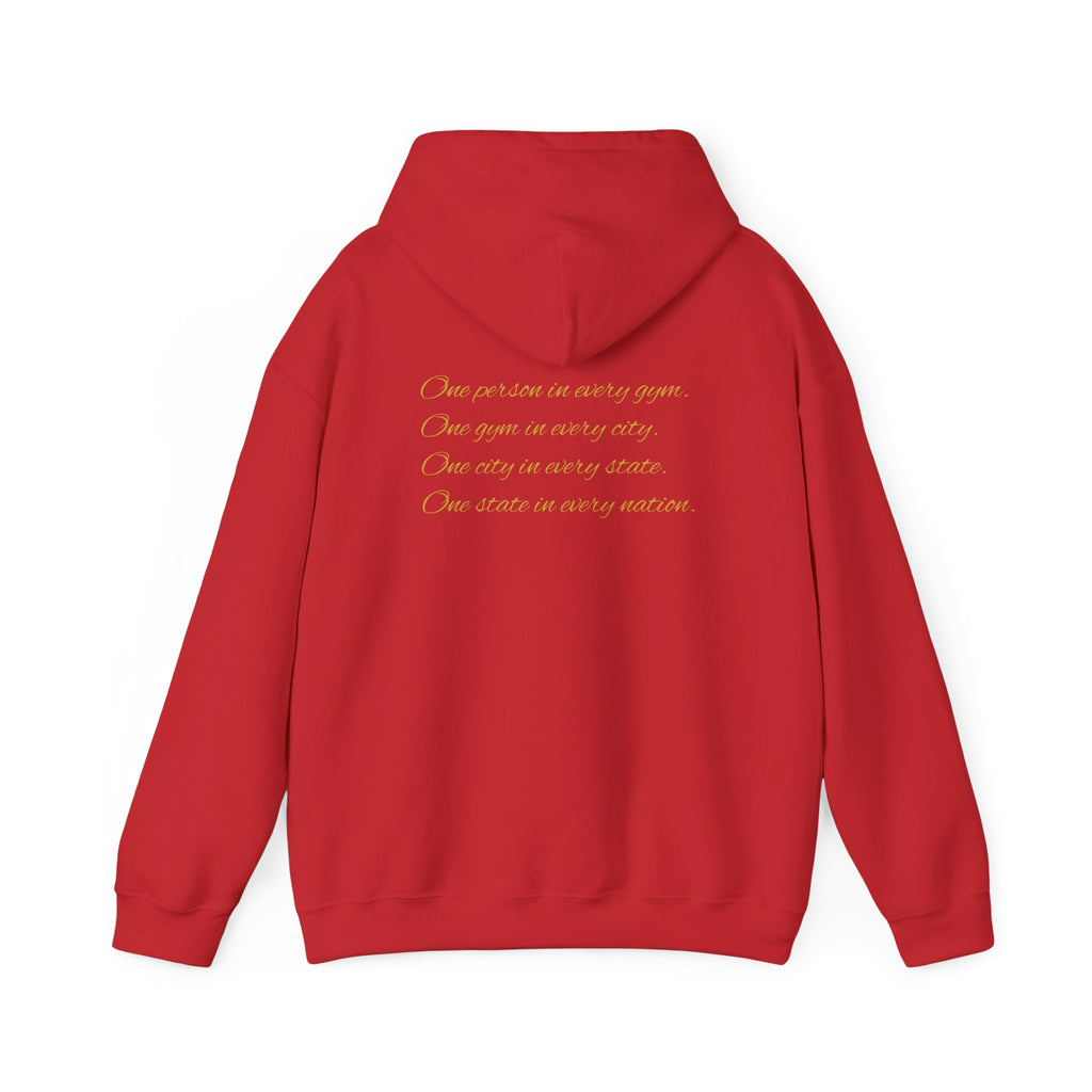 Gym Legend Hoodie — Minimal Gold Script Fitness Pullover
