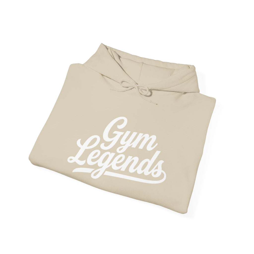 Gym Legends Hoodie — Retro Script Fitness Sweatshirt