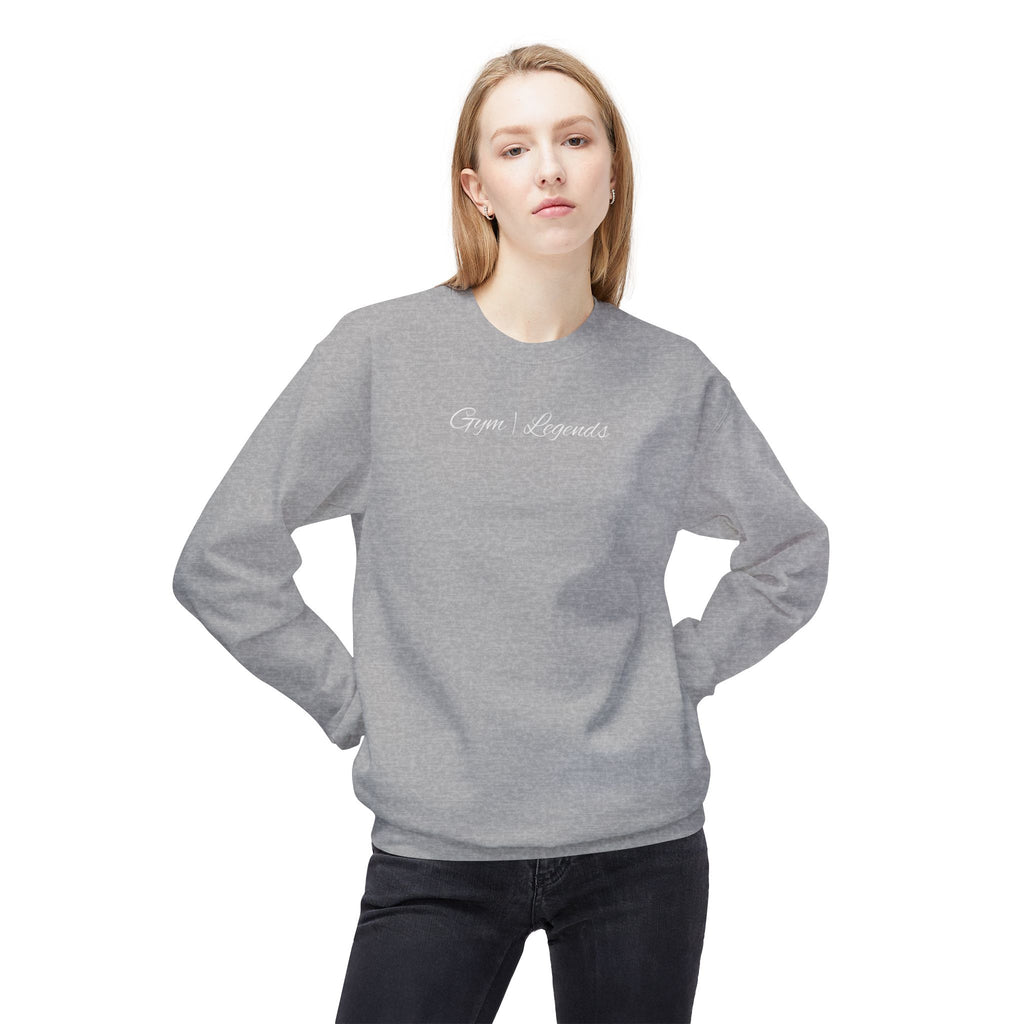 Gym Legends Crewneck Sweatshirt — "Gym Legends Built Different" Athletic Motivational Pullover